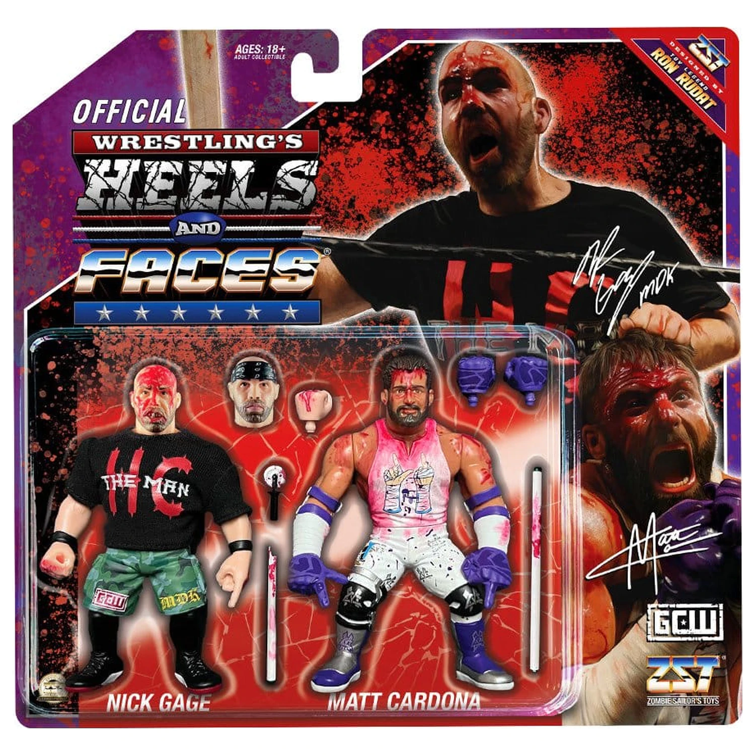 Zombie Sailor's Toys Actionfiguren 2er-Pack Nick Gage vs. Matt Cardona 11 cm Produktfoto