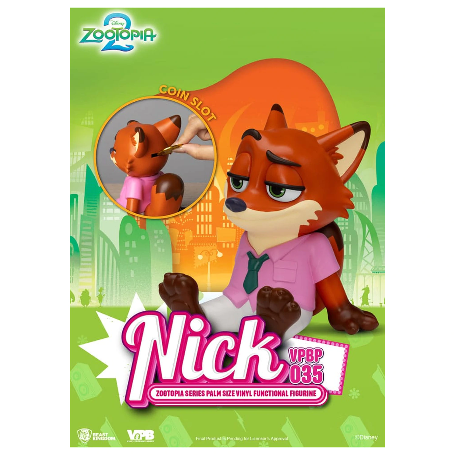 Zootopia Piggy Vinyl Bank Nick 15 cm Produktfoto