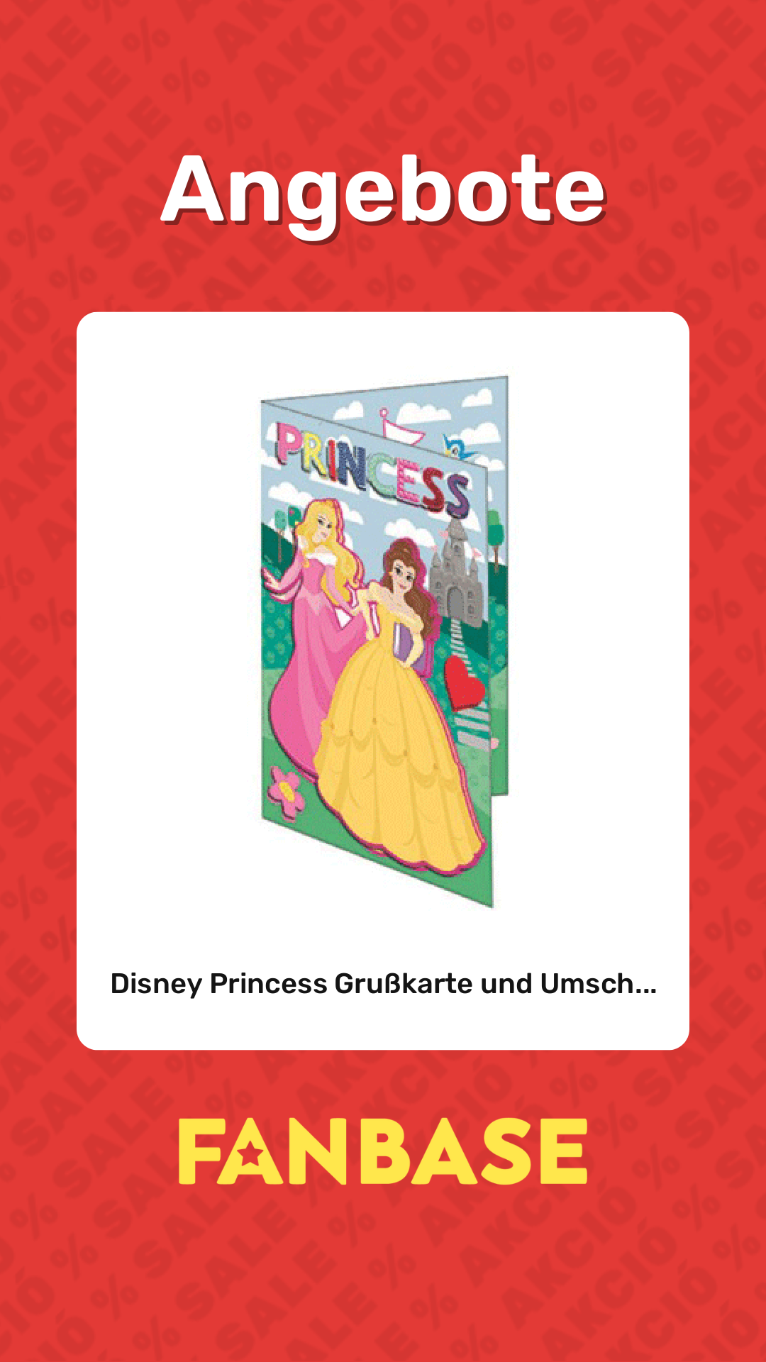 Angebote: Disney Princess Grußkarte und Umsch... Angebote: Disney Princess Grußkarte und Umsch...