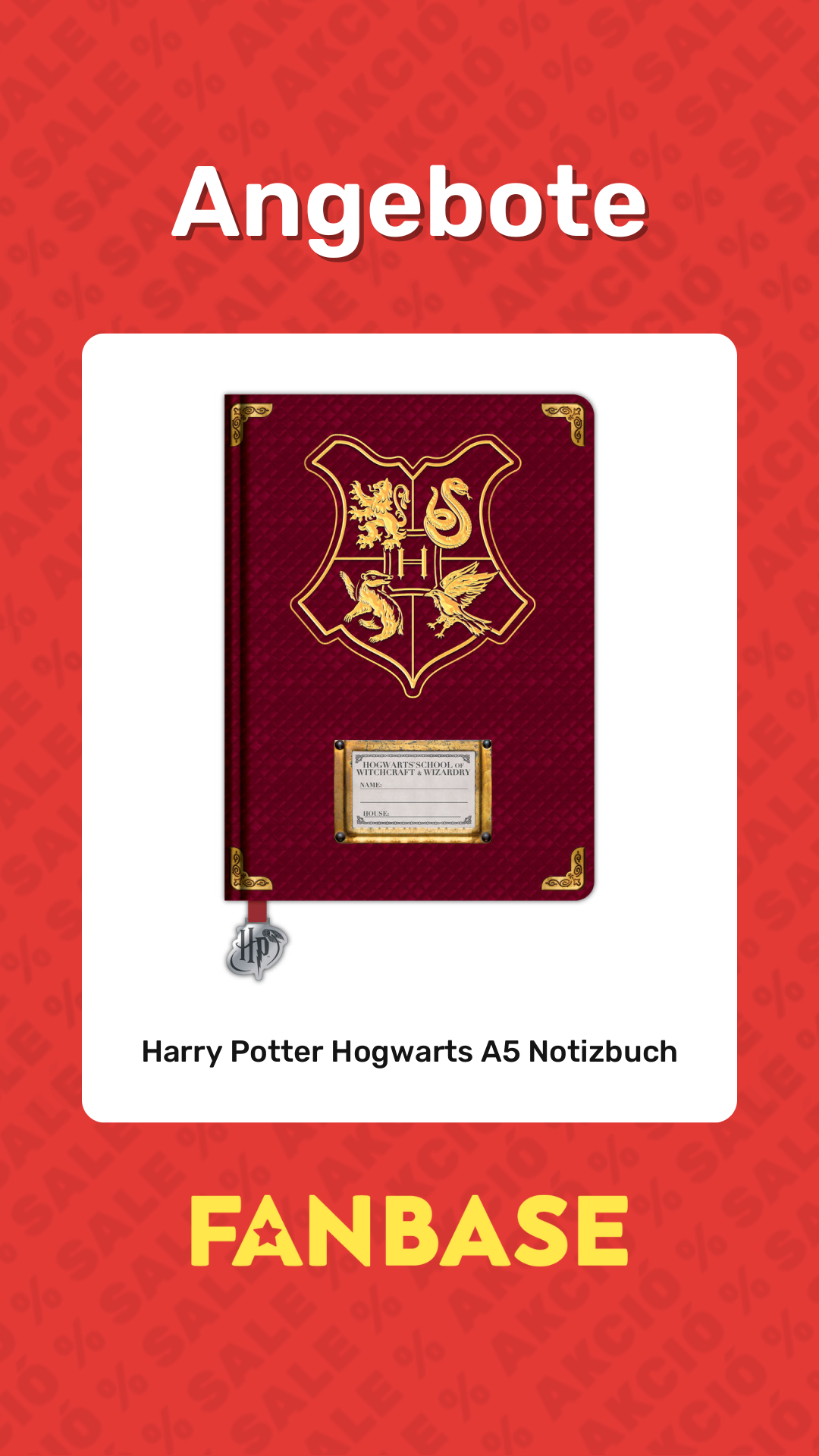 Angebote: Harry Potter Hogwarts A5 Notizbuch