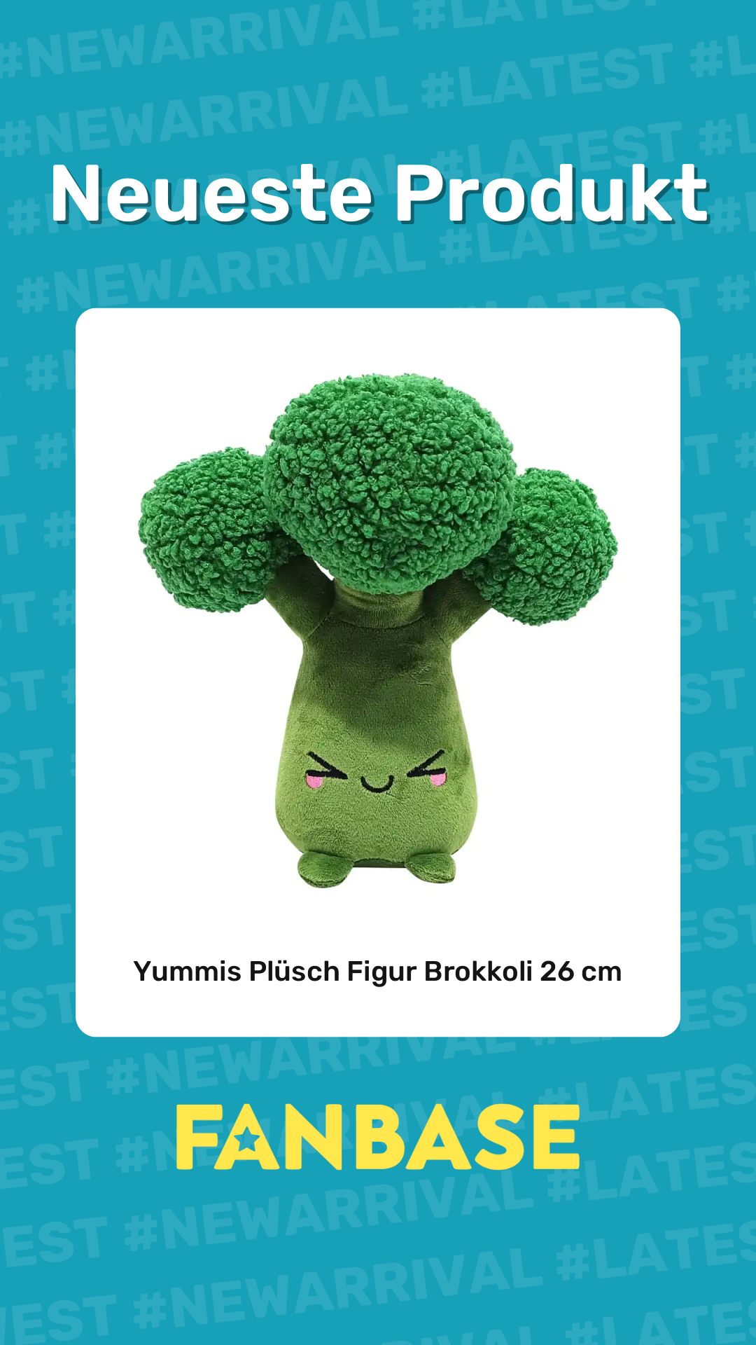 Neueste Produkt: Yummis Plüsch Figur Brokkoli 26 cm