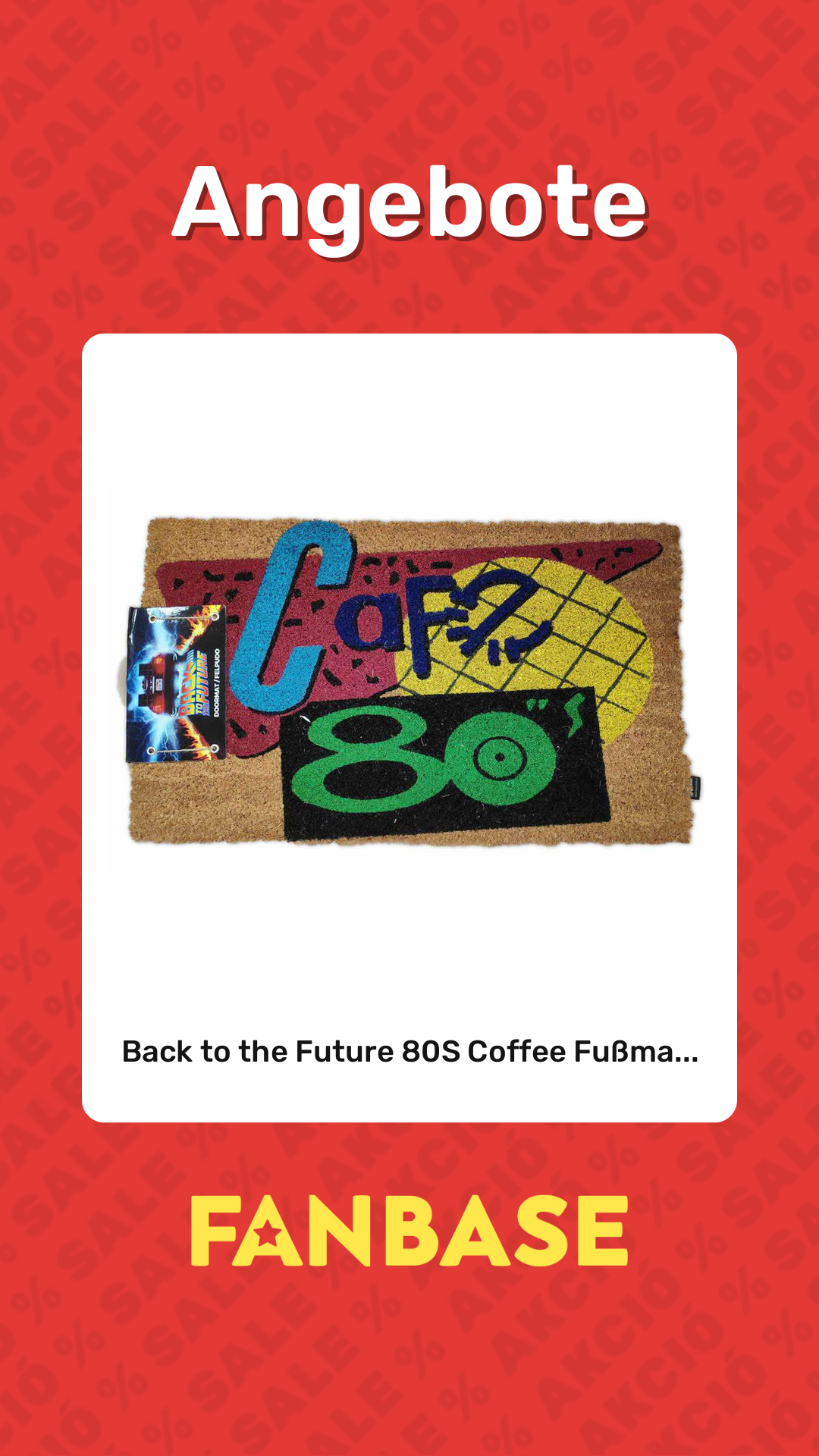 Angebote: Back to the Future 80S Coffee Fußma...