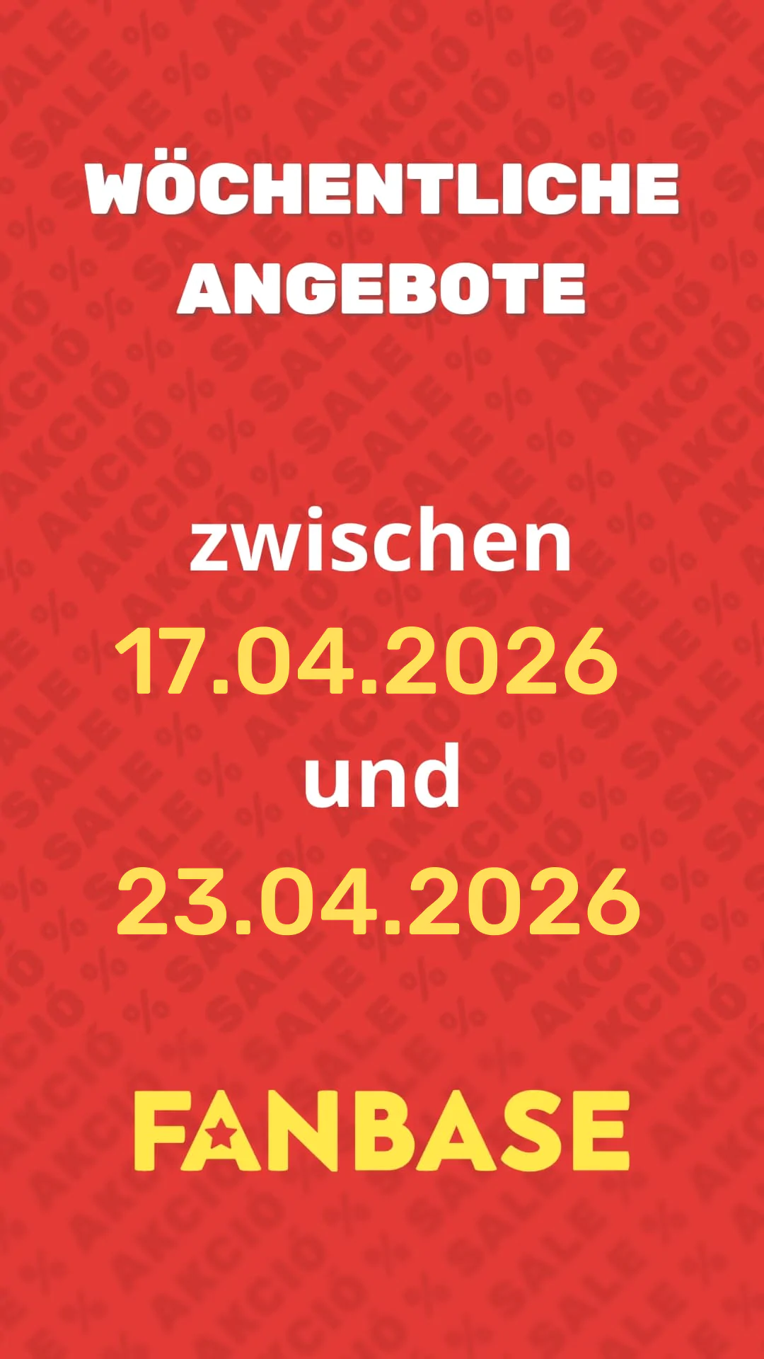 Wöchentliche Angebote zwishen 17.04. und 23.04.