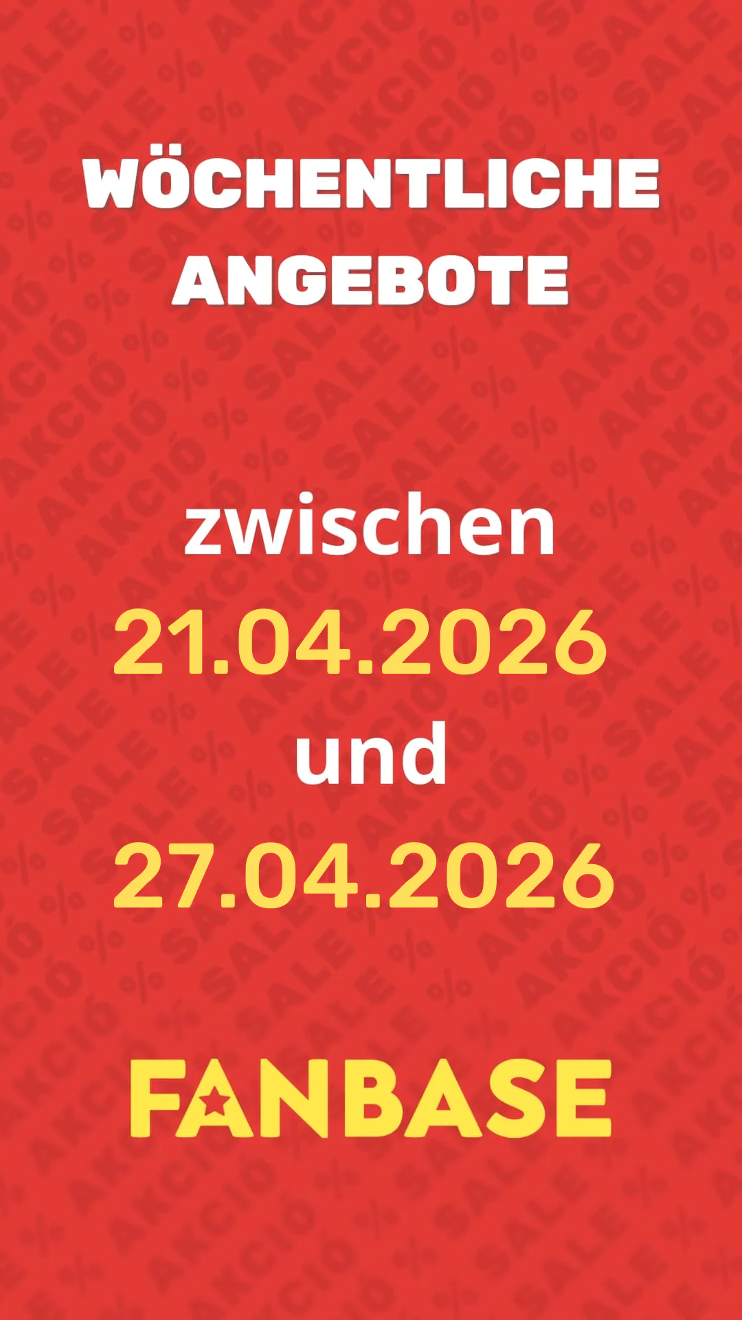 Wöchentliche Angebote zwishen 21.04. und 27.04.
