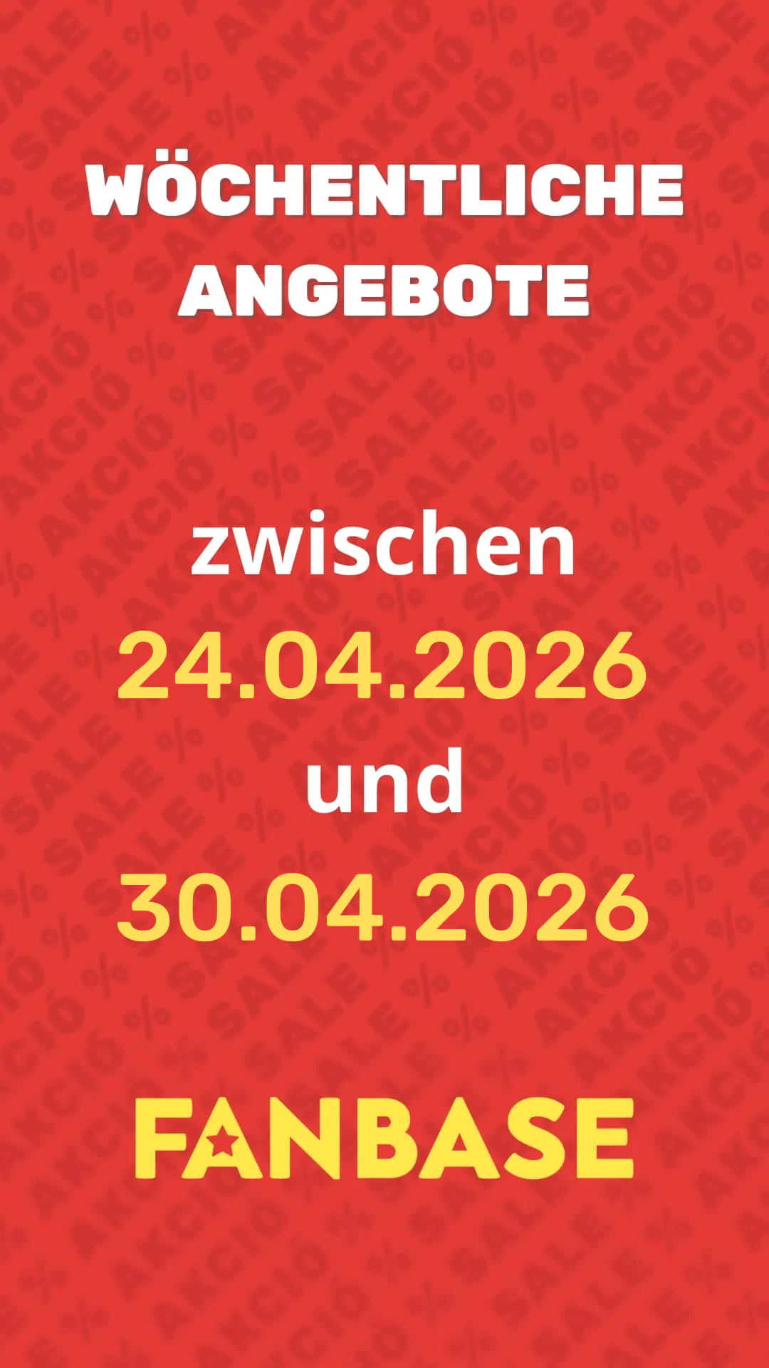 Wöchentliche Angebote zwishen 24.04. und 30.04.