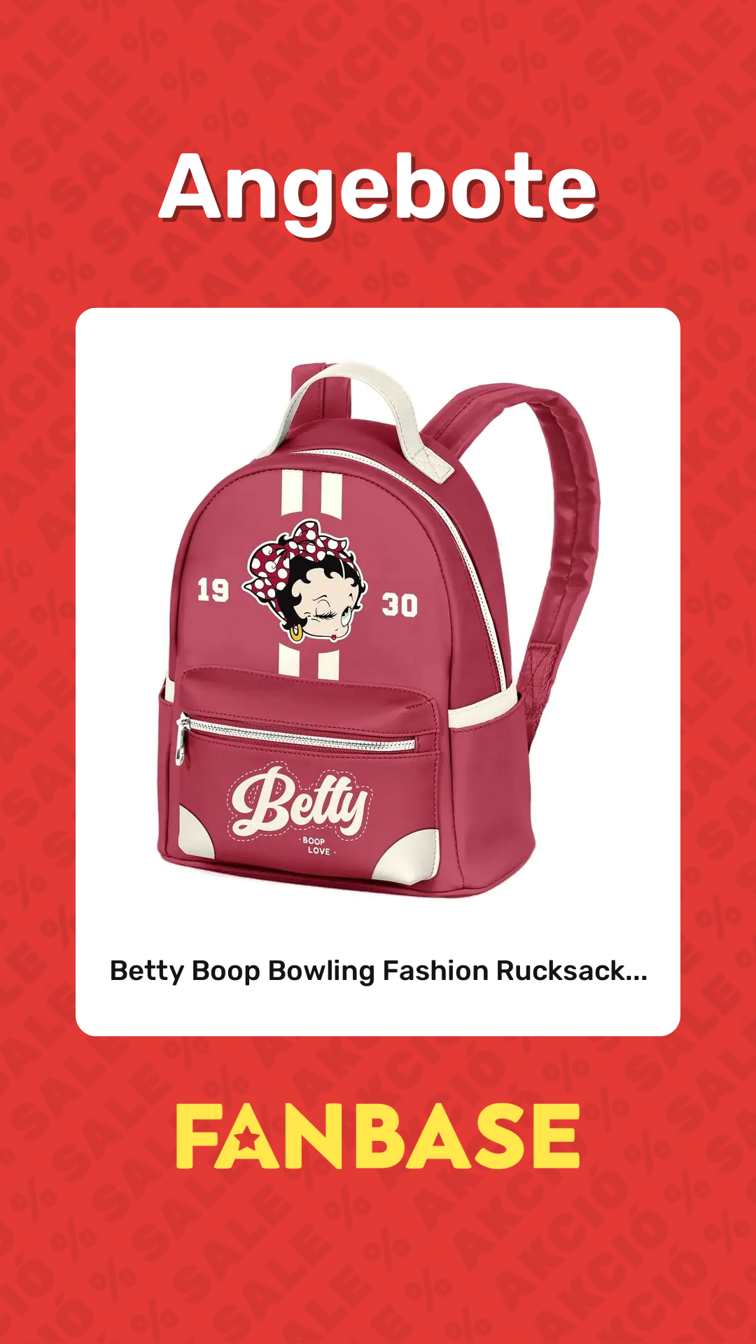 Angebote: Betty Boop Bowling Fashion Rucksack...