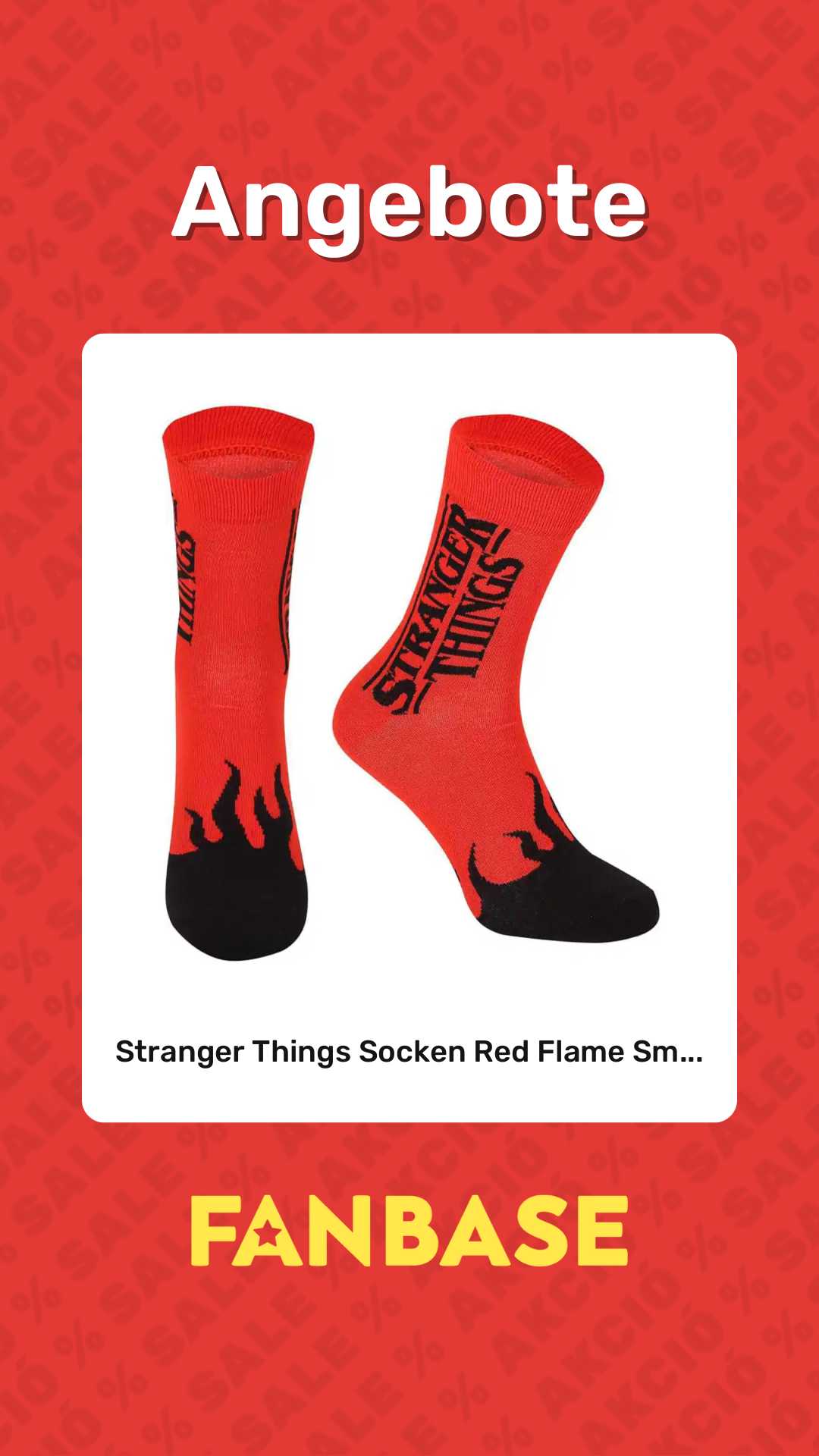 Angebote: Stranger Things Socken Red Flame Sm...