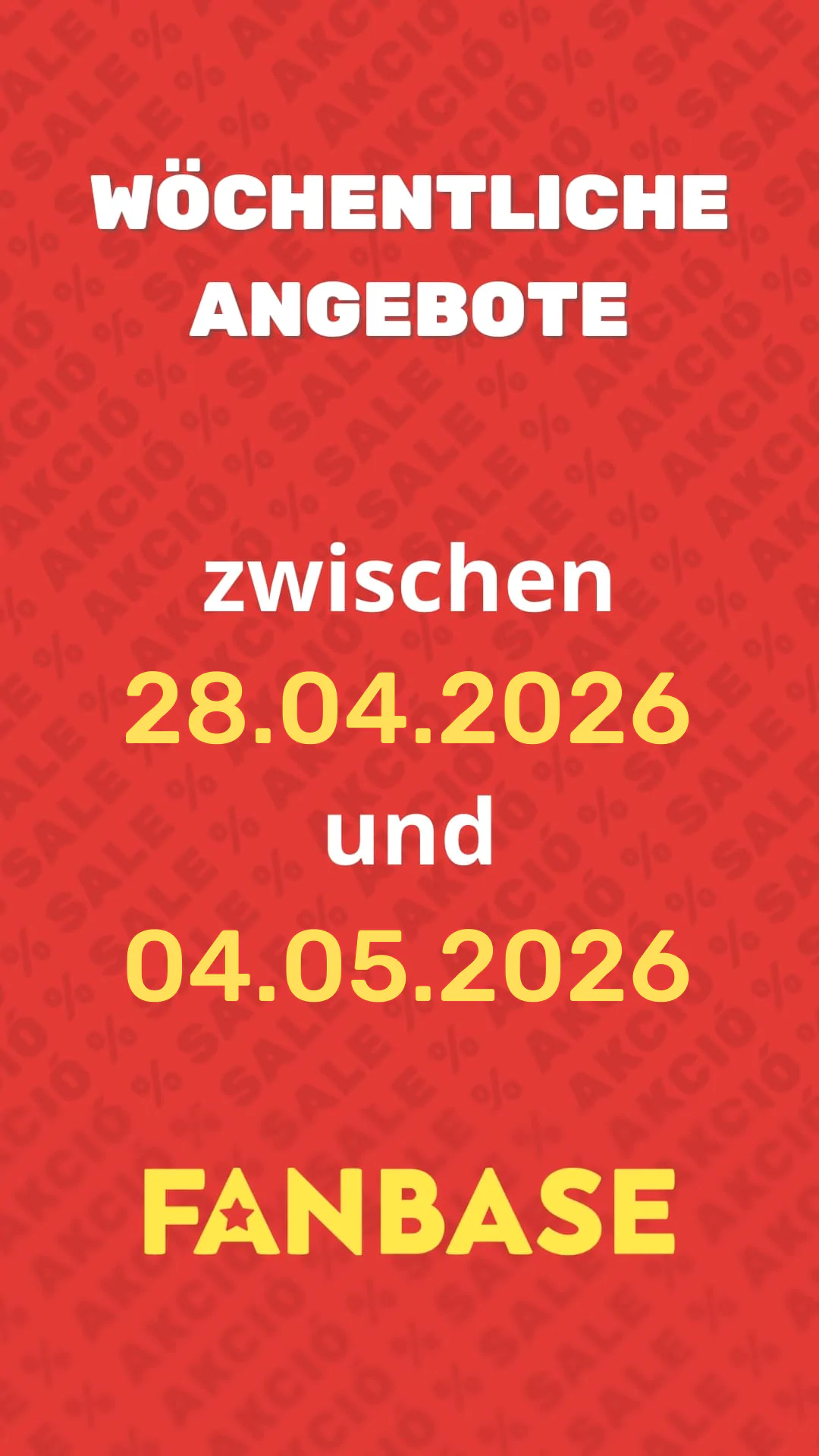 Wöchentliche Angebote zwishen 28.04. und 04.05.