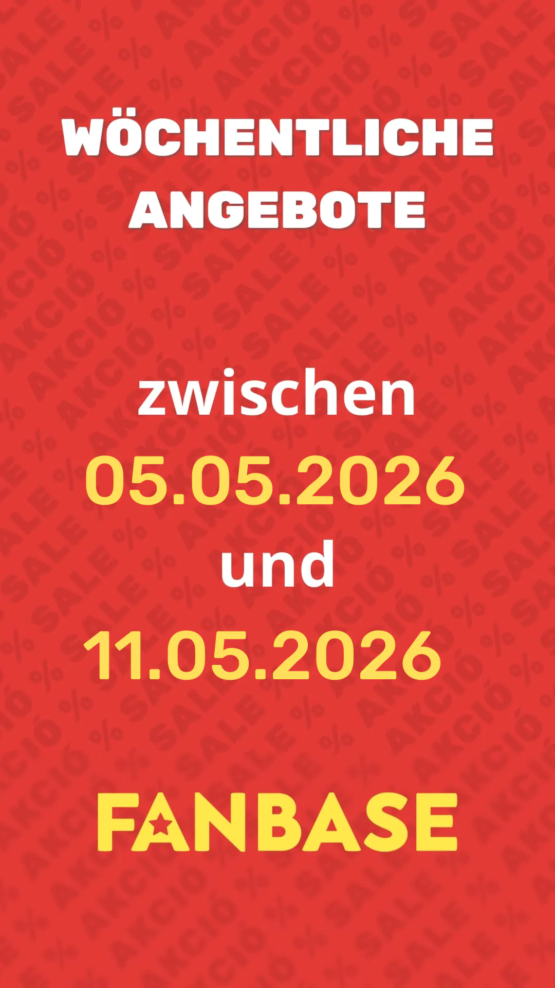 Wöchentliche Angebote zwishen 05.05. und 11.05.