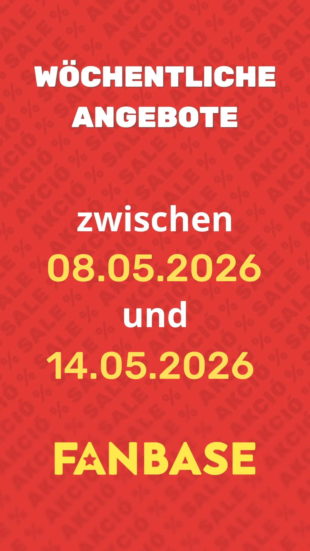 Wöchentliche Angebote zwishen 08.05. und 14.05.