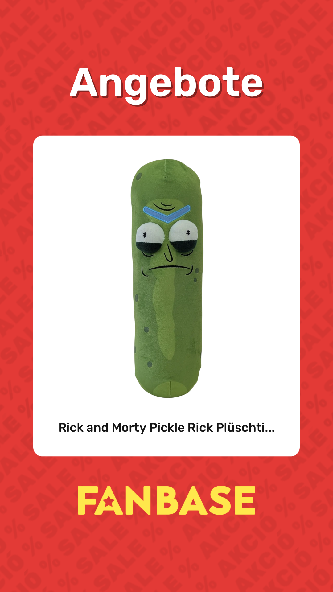 Angebote: Rick and Morty Pickle Rick Plüschti...