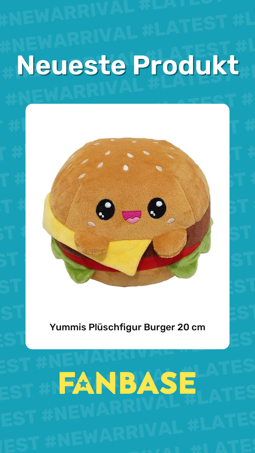 Neueste Produkt: Yummis Plüschfigur Burger 20 cm
