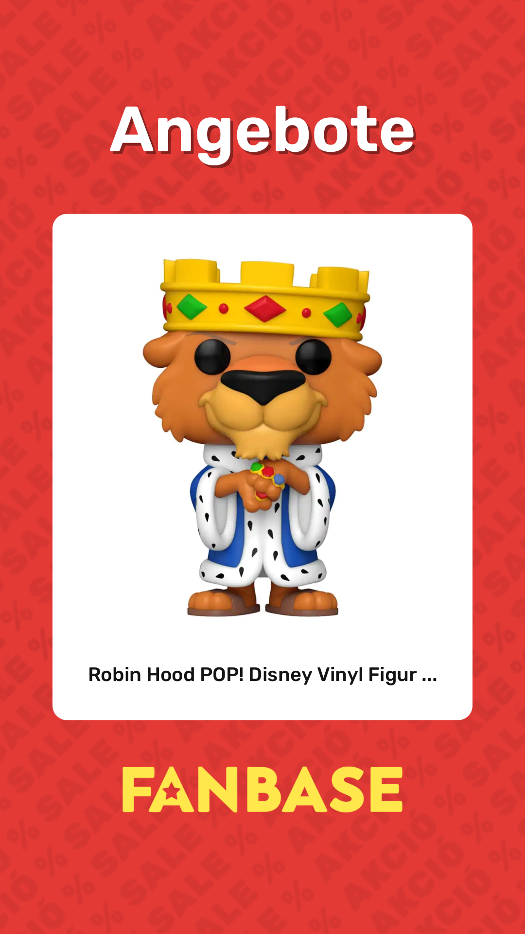 Angebote: Robin Hood POP! Disney Vinyl Figur ...