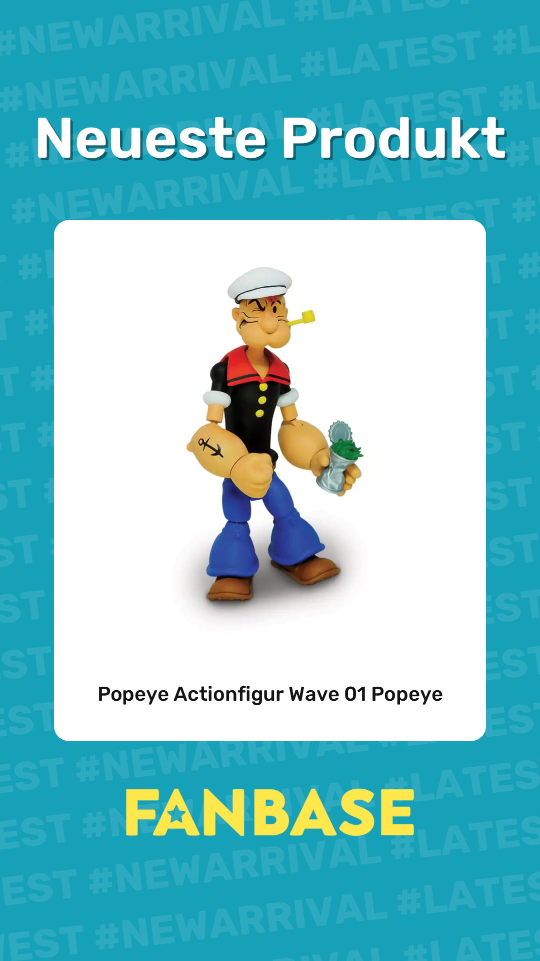 Neueste Produkt: Popeye Actionfigur Wave 01 Popeye