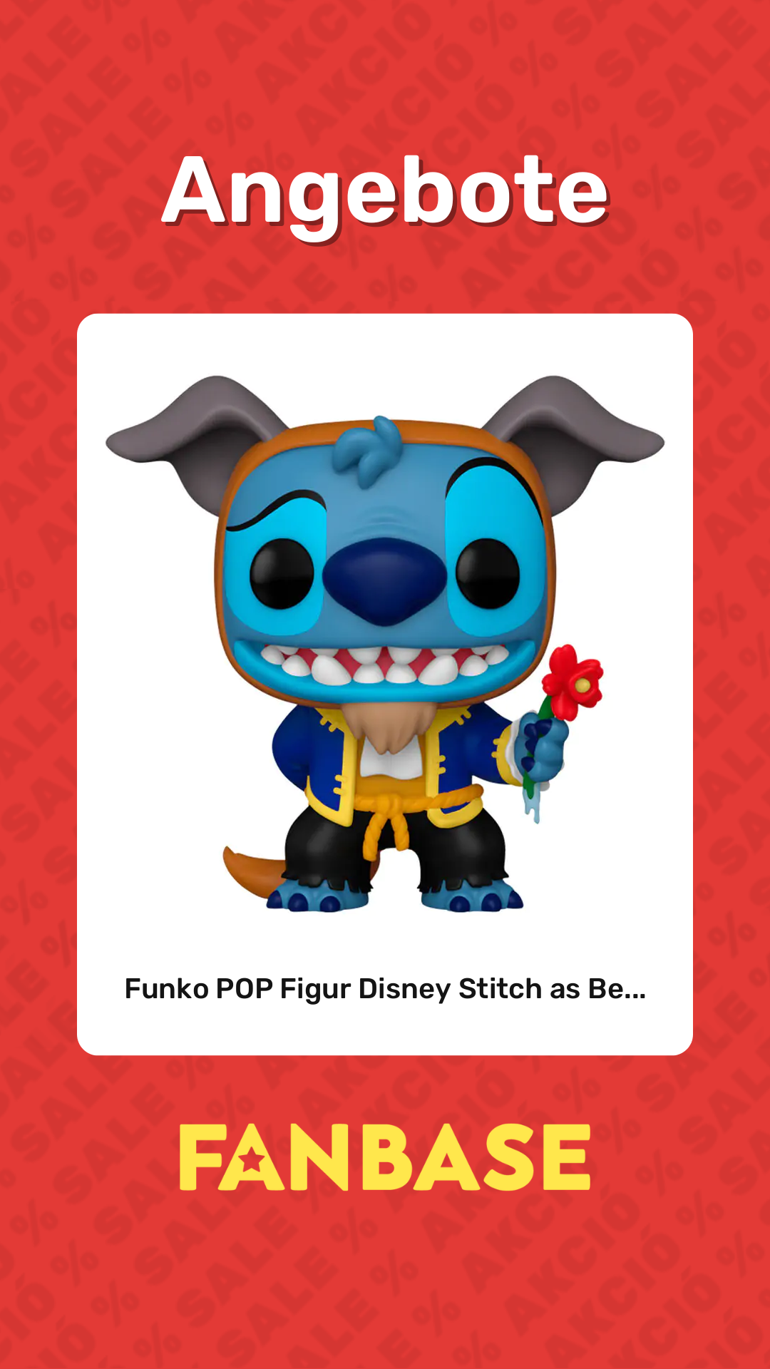 Angebote: Funko POP Figur Disney Stitch as Be...
