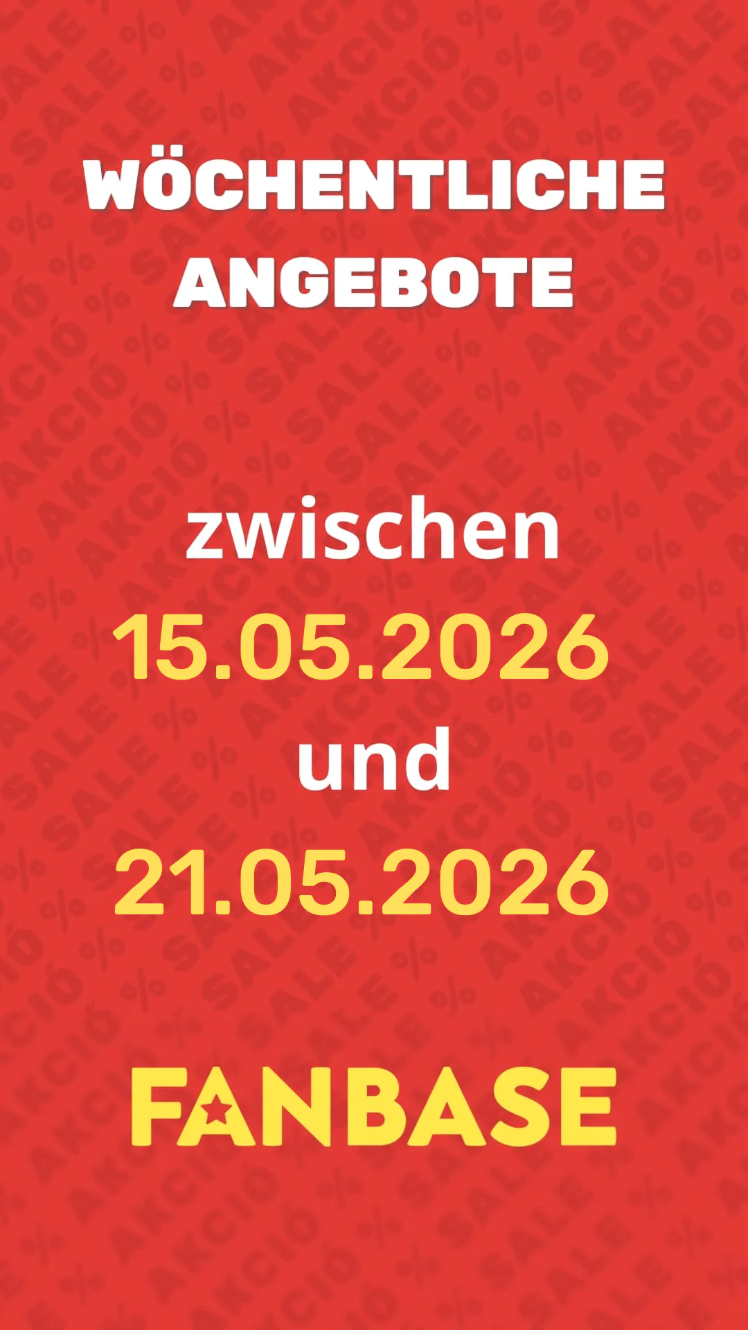 Wöchentliche Angebote zwishen 15.05. und 21.05.