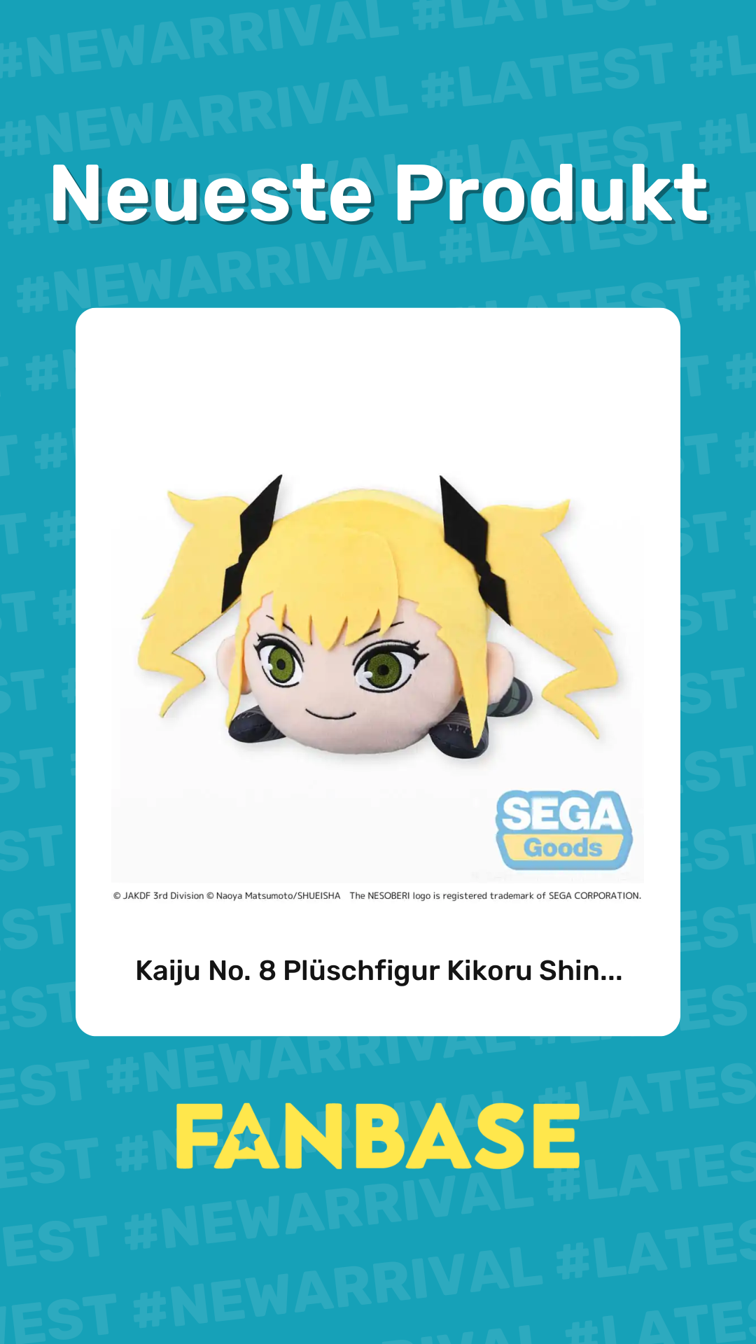 Neueste Produkt: Kaiju No. 8 Plüschfigur Kikoru Shin...