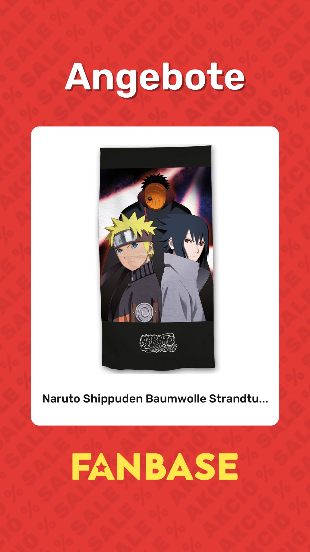 Angebote: Naruto Shippuden Baumwolle Strandtu...