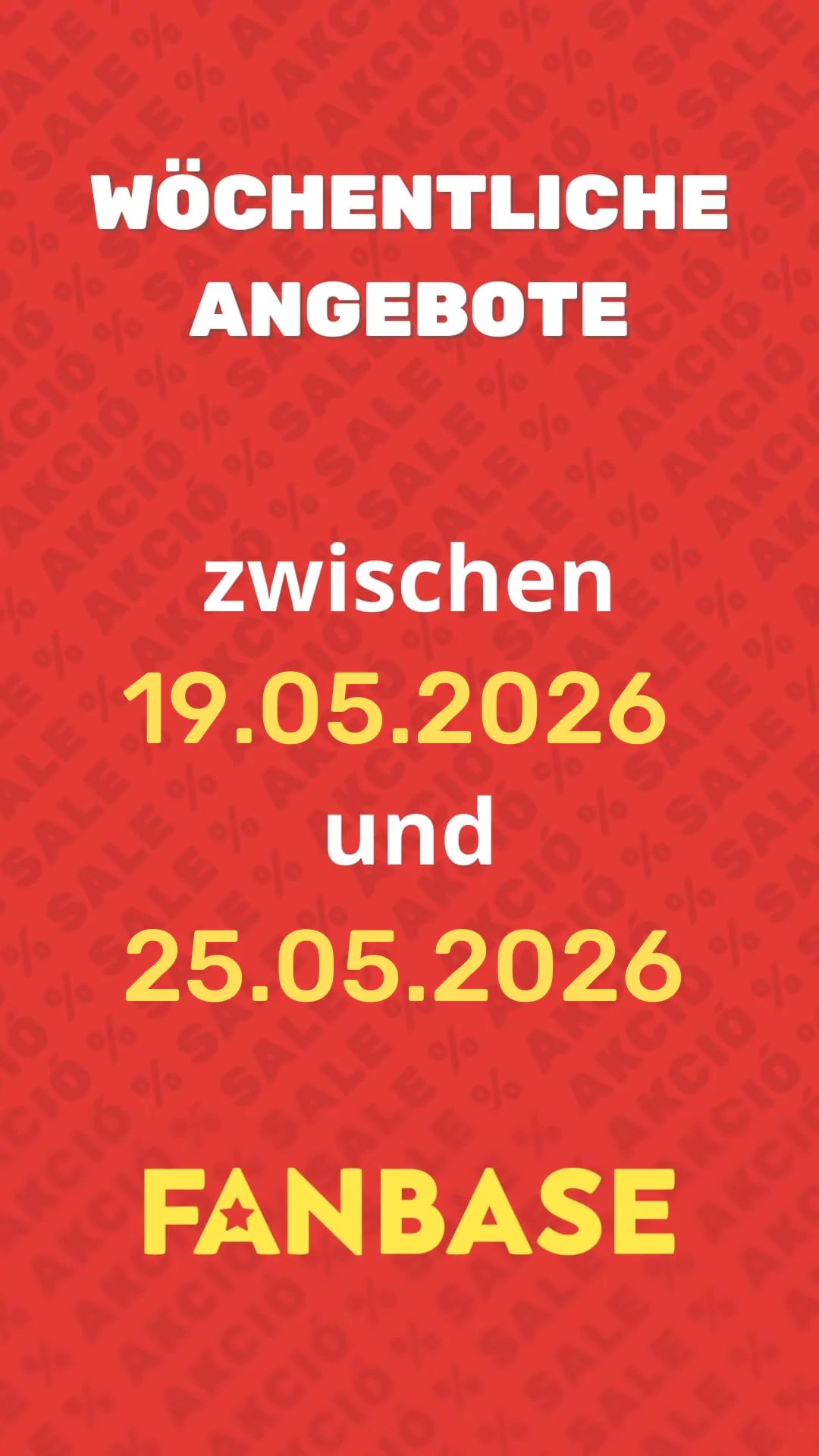 Wöchentliche Angebote zwishen 19.05. und 25.05.