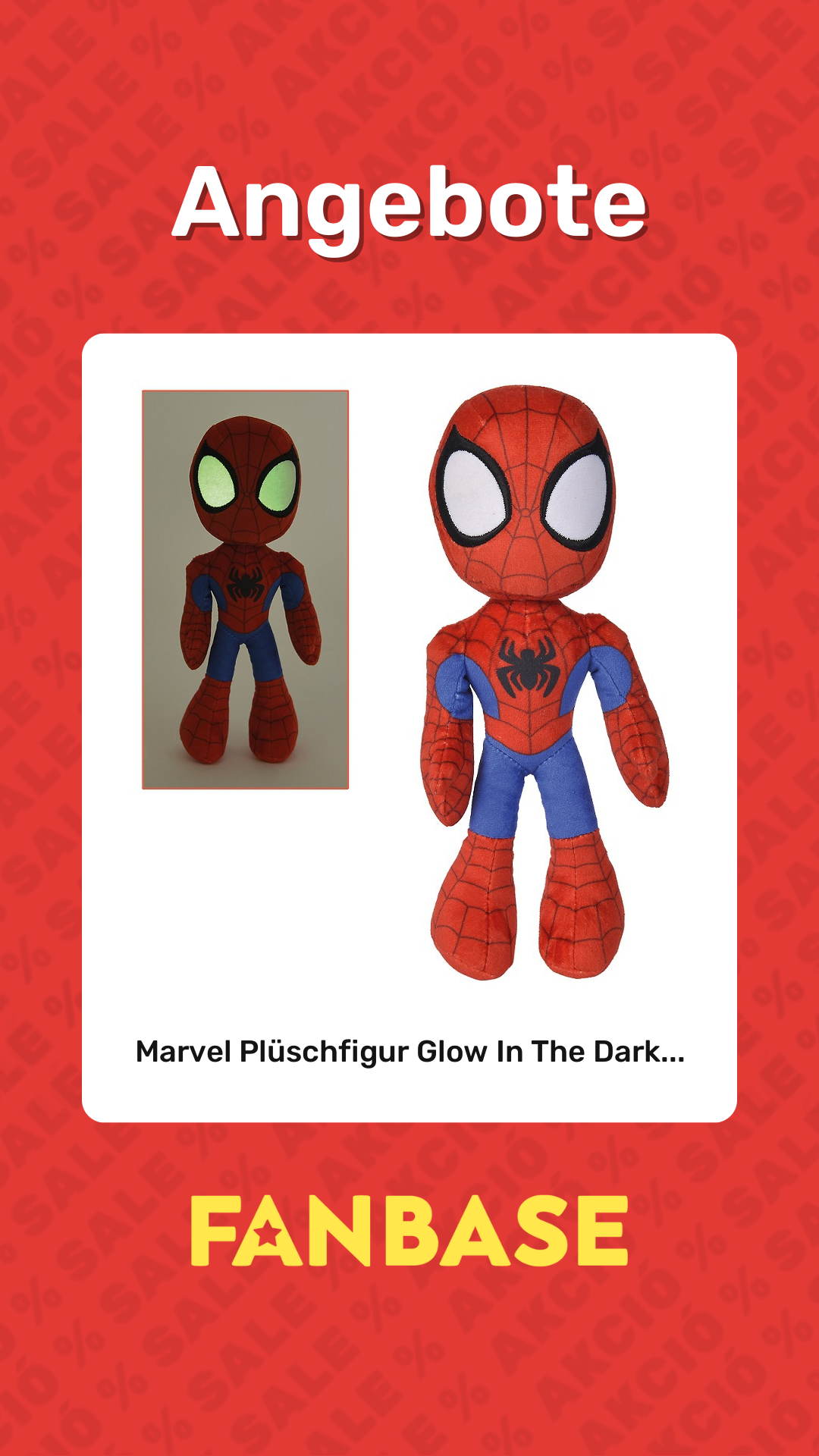 Angebote: Marvel Plüschfigur Glow In The Dark...