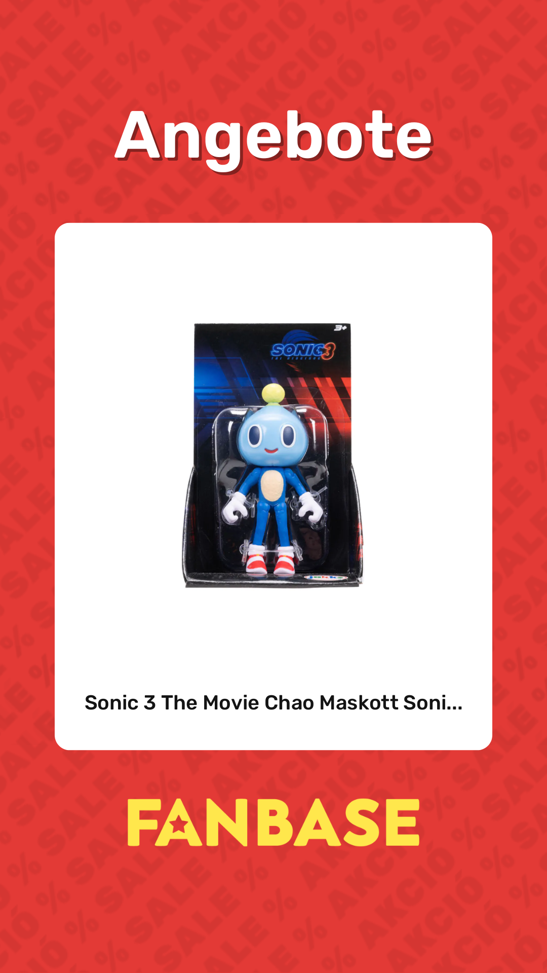 Angebote: Sonic 3 The Movie Chao Maskott Soni...
