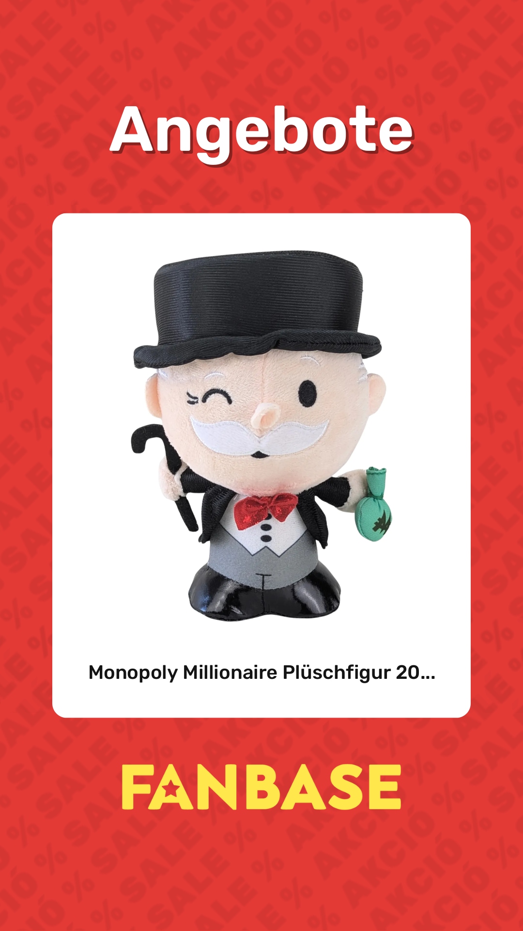 Angebote: Monopoly Millionaire Plüschfigur 20...