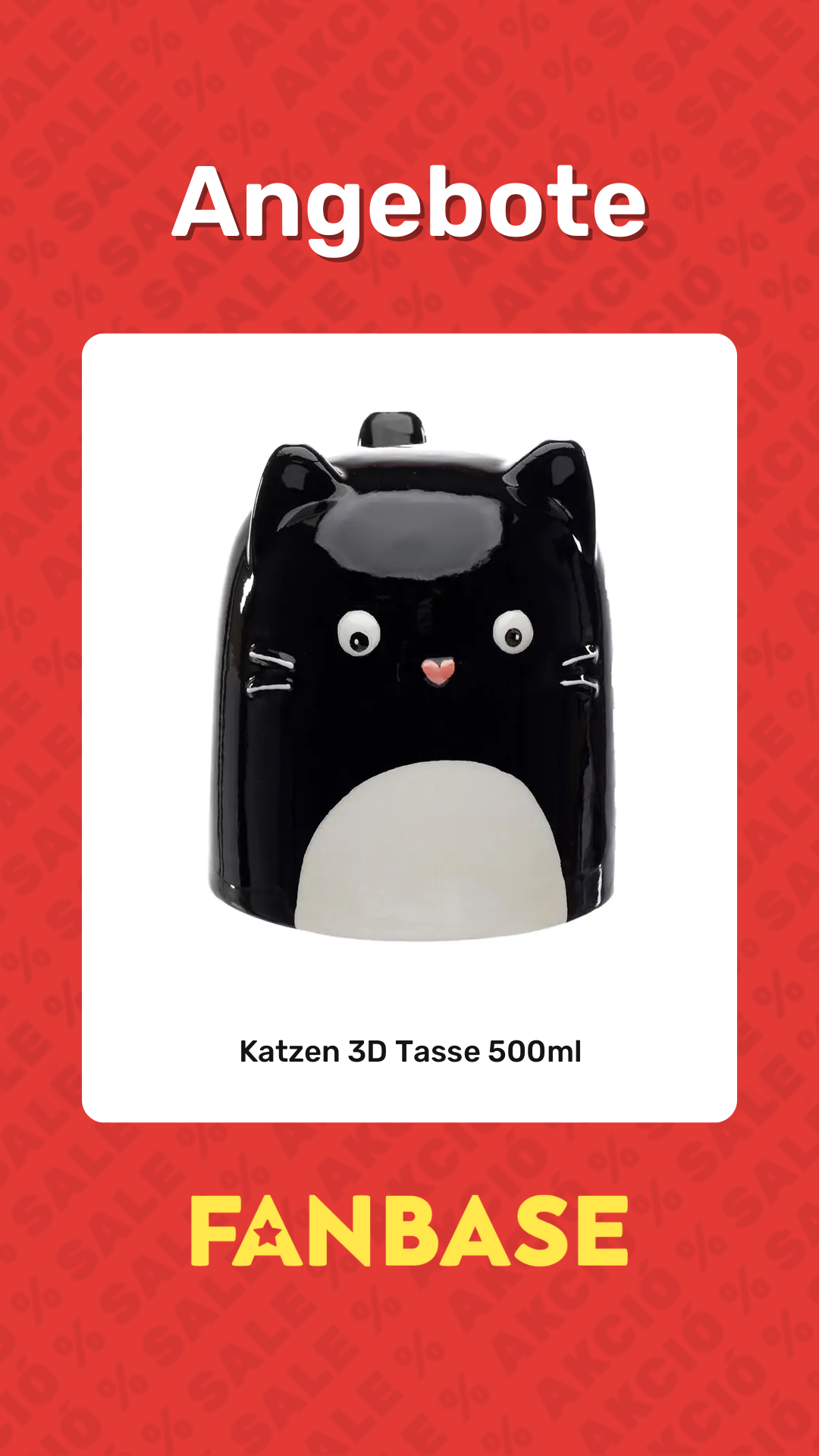 Angebote: Katzen 3D Tasse 500ml
