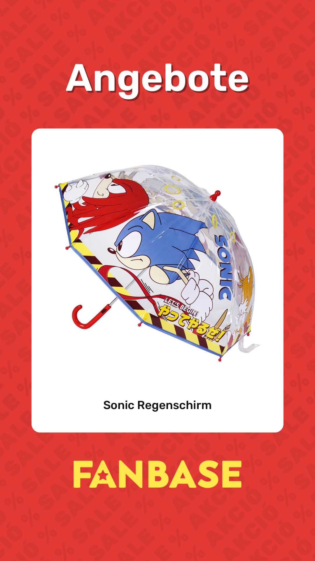 Angebote: Sonic Regenschirm