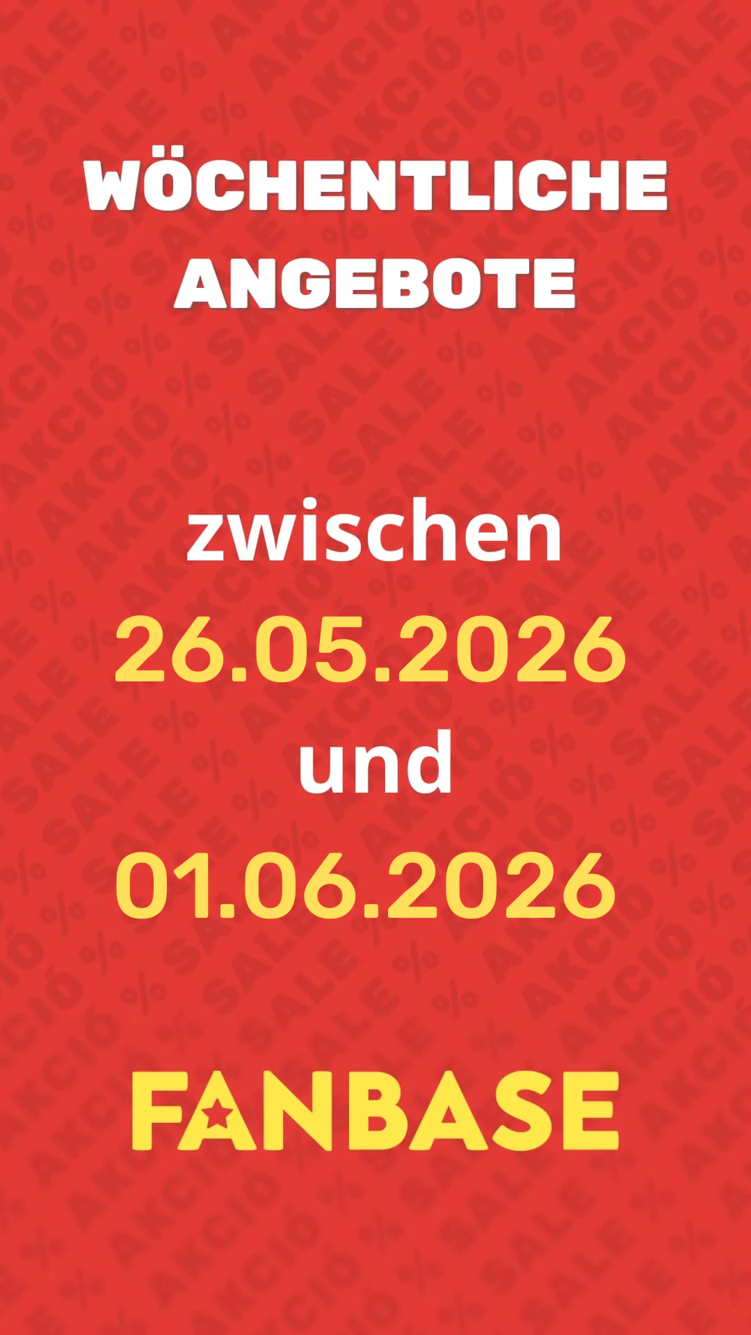 Wöchentliche Angebote zwishen 26.05. und 01.06.
