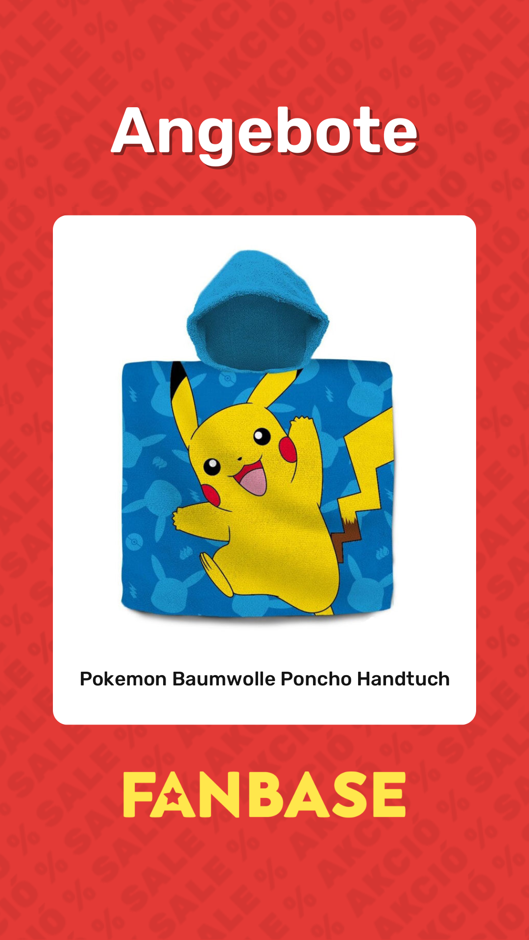 Angebote: Pokemon Baumwolle Poncho Handtuch