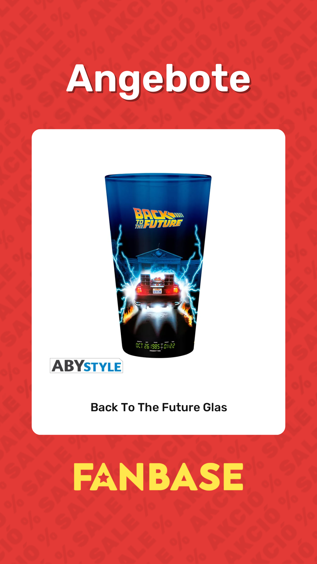 Angebote: Back To The Future Glas