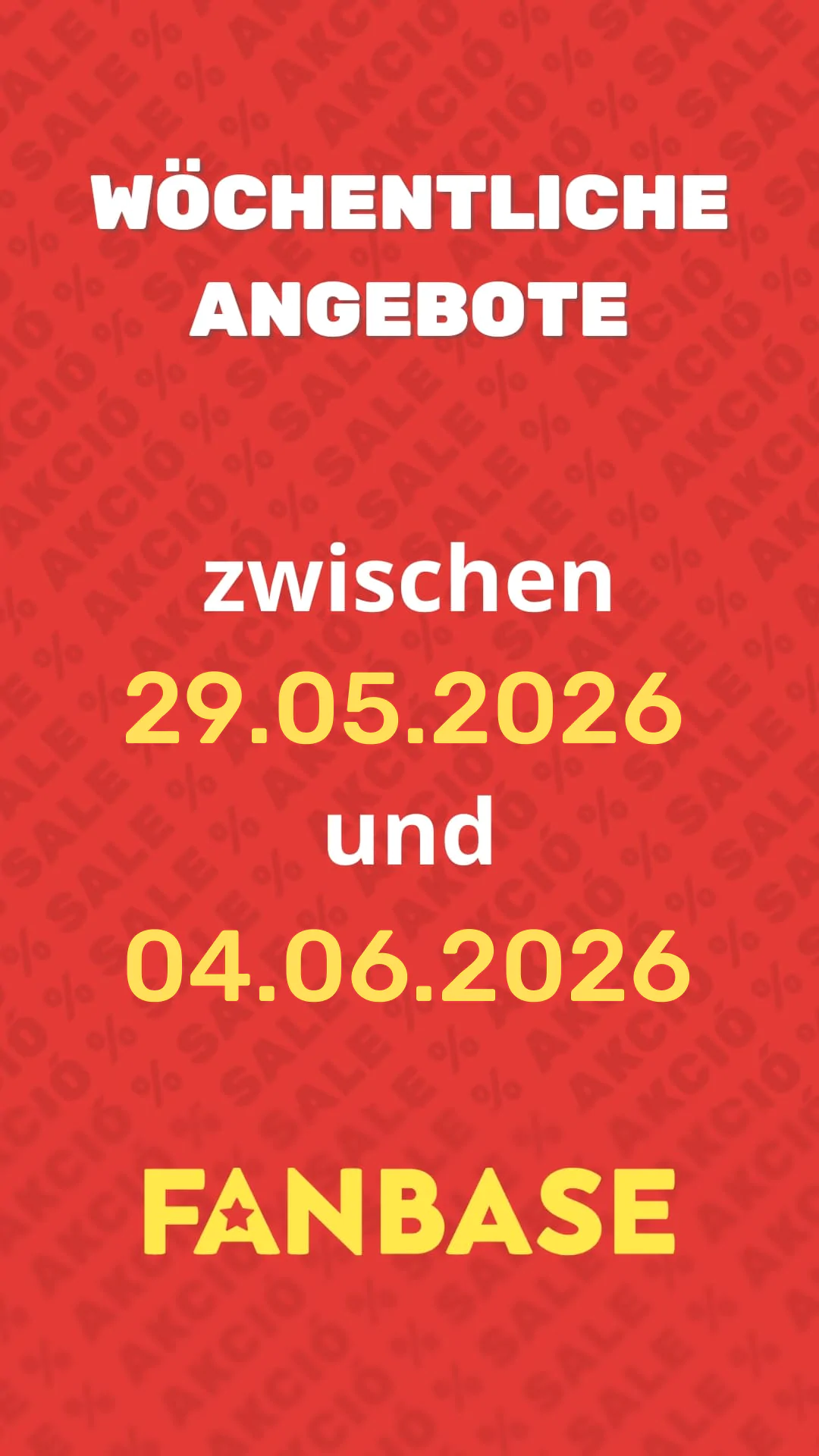 Wöchentliche Angebote zwishen 29.05. und 04.06.
