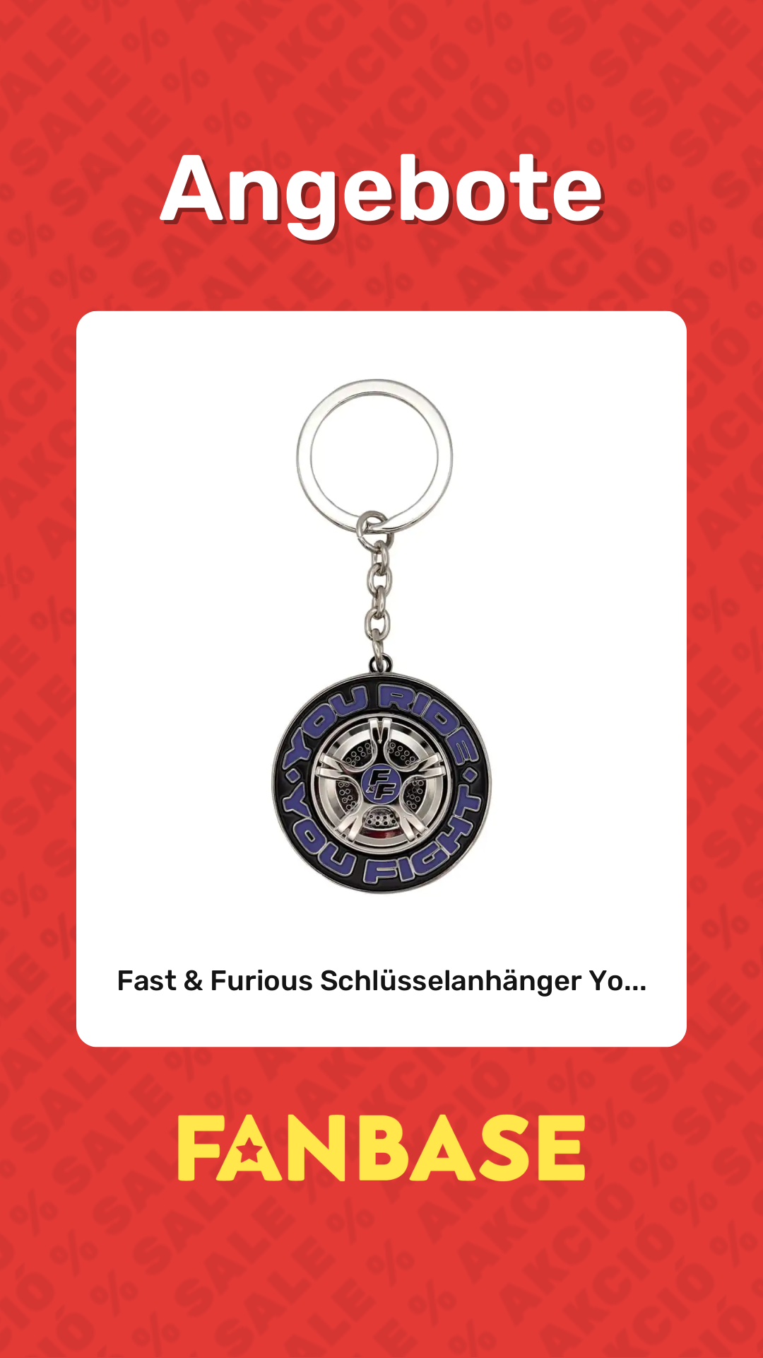 Angebote: Fast & Furious Schlüsselanhänger Yo...