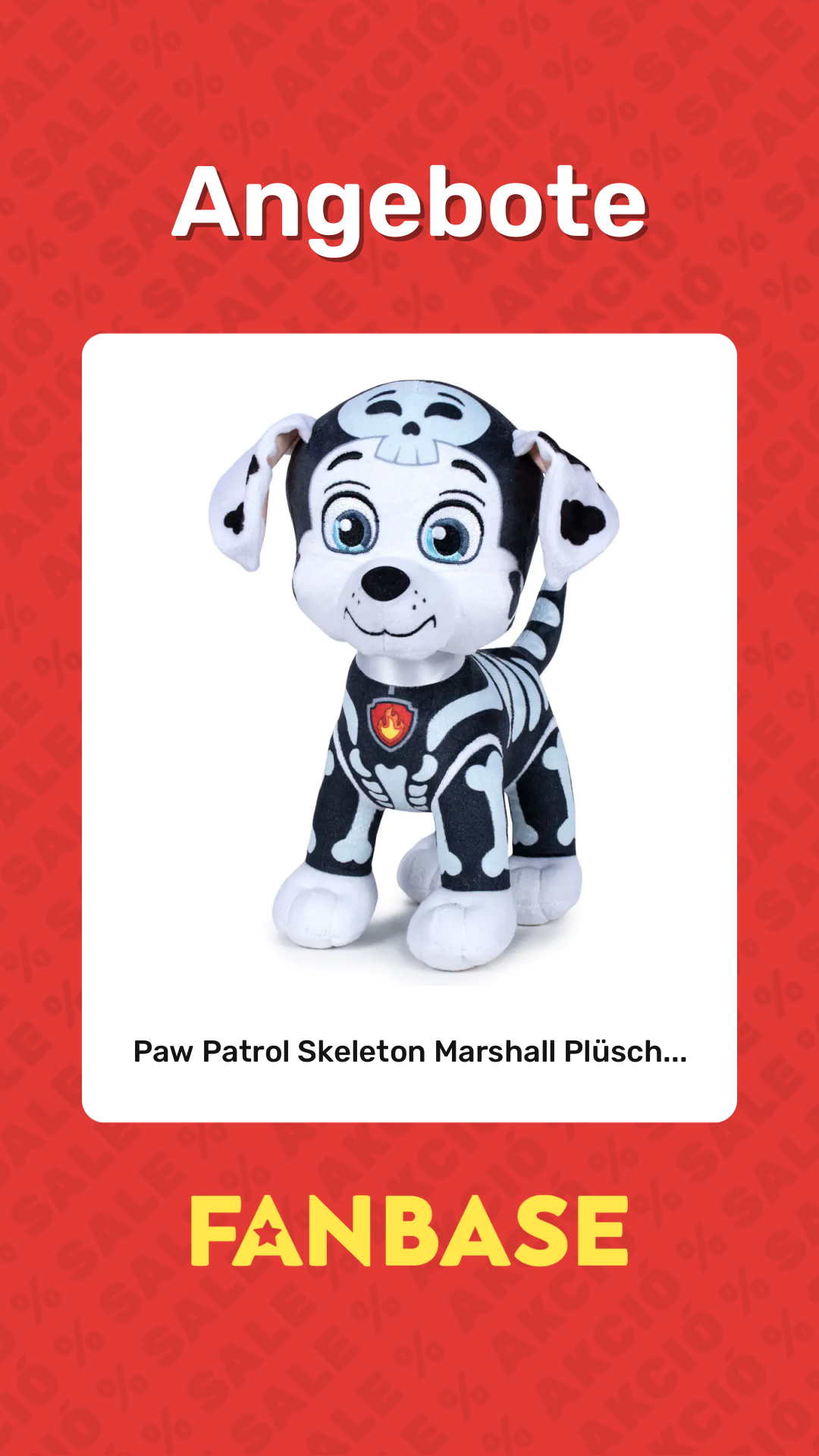 Angebote: Paw Patrol Skeleton Marshall Plüsch...
