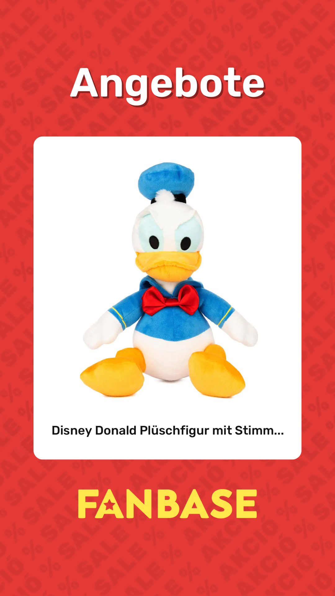 Angebote: Disney Donald Plüschfigur mit Stimm...