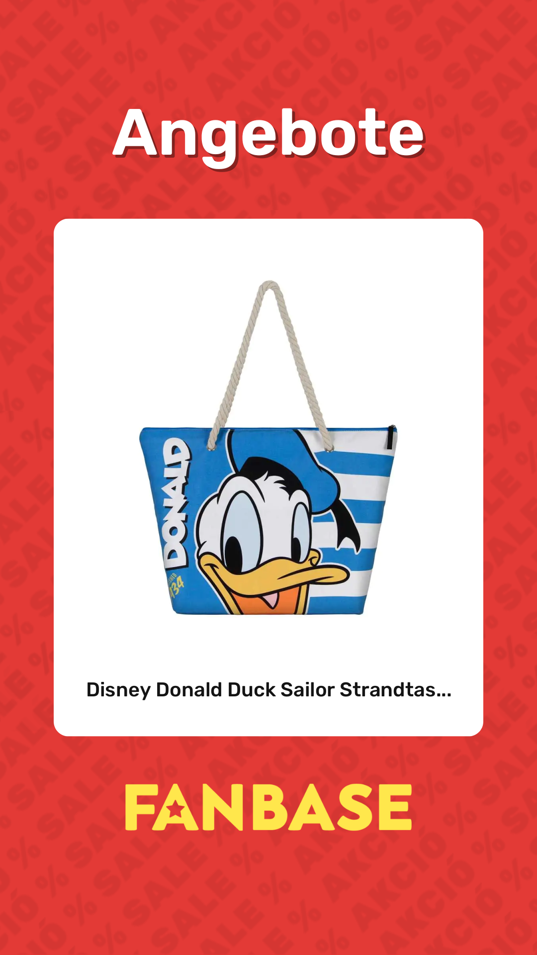 Angebote: Disney Donald Duck Sailor Strandtas...