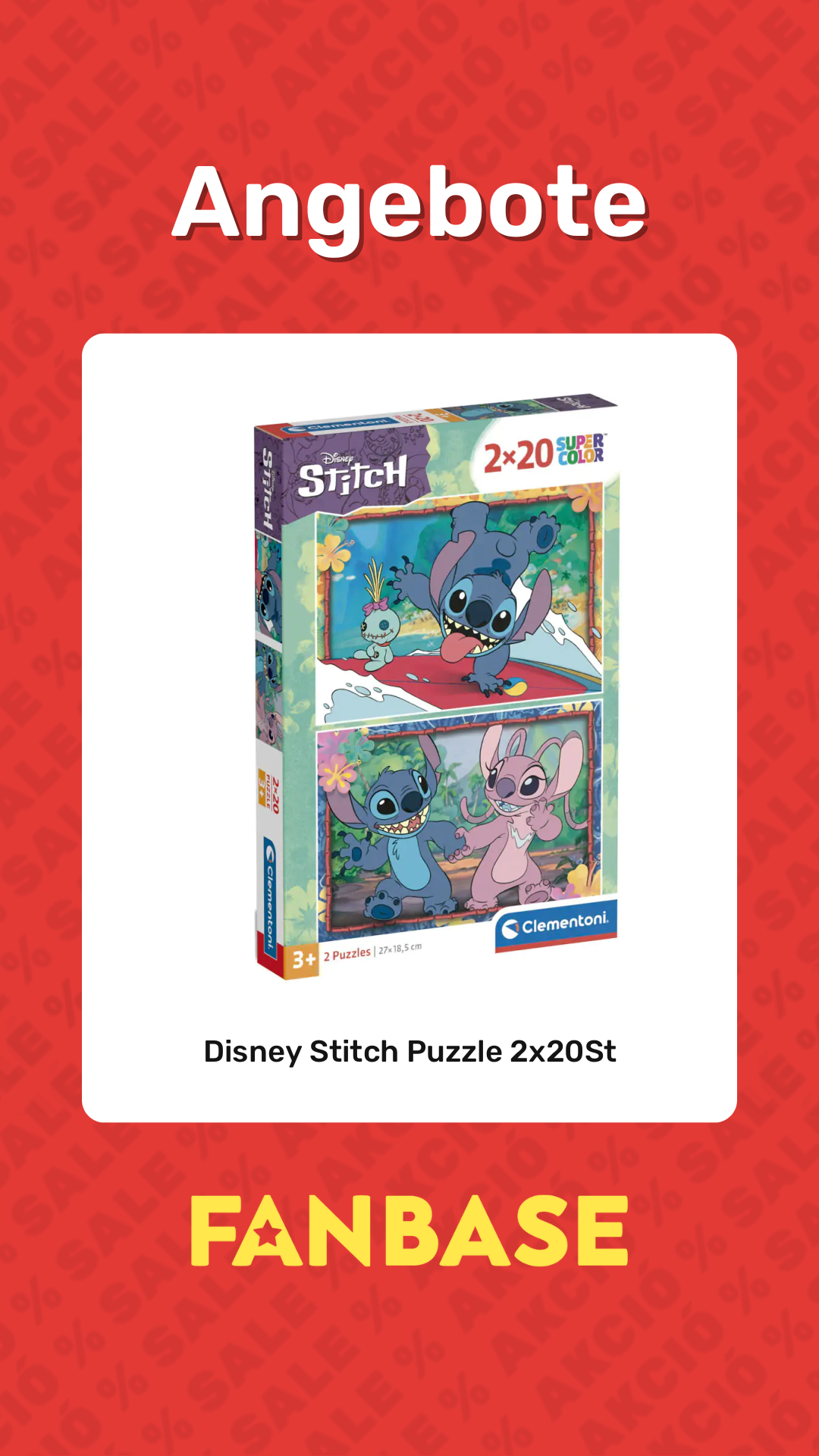 Angebote: Disney Stitch Puzzle 2x20St