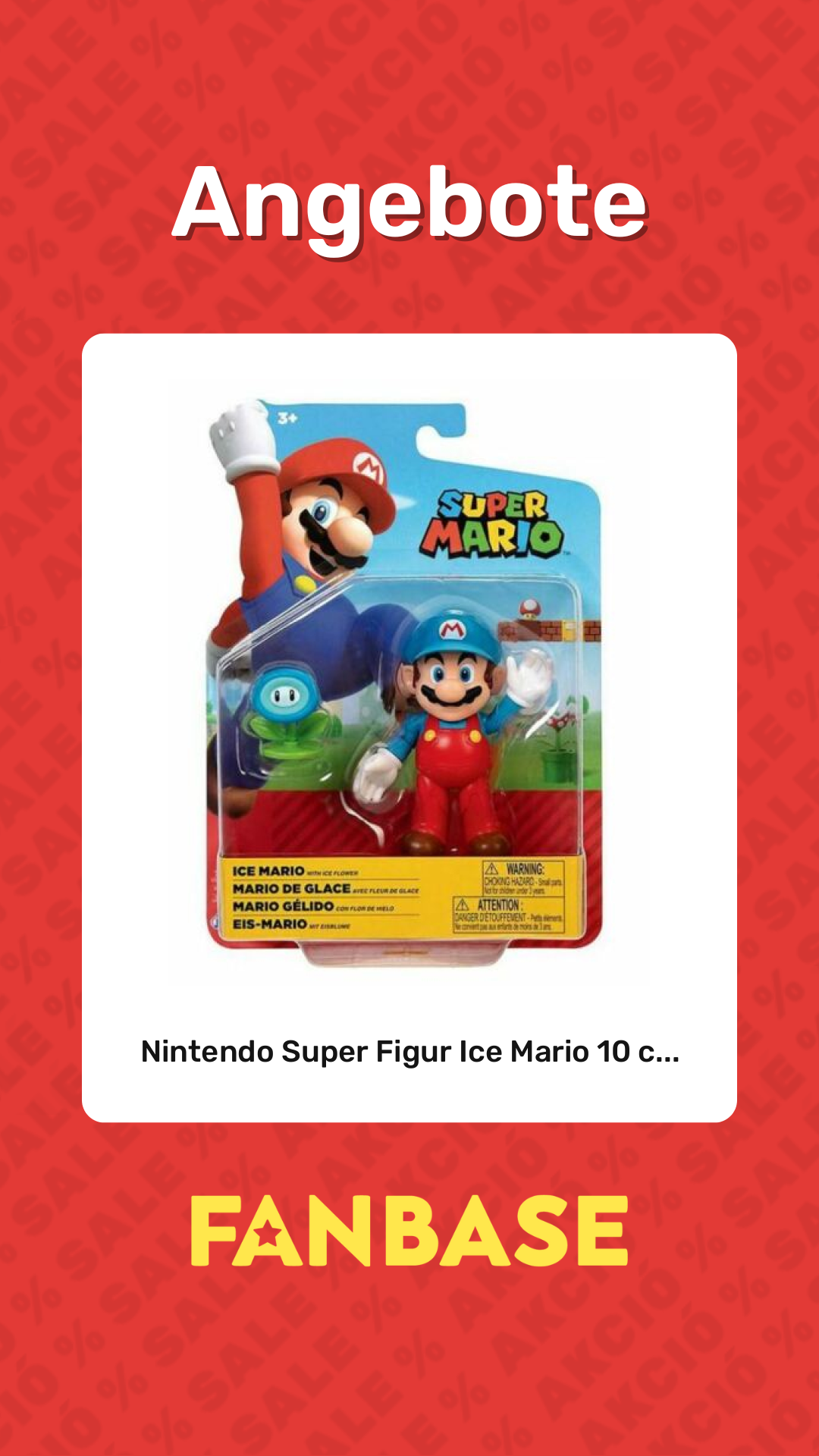 Angebote: Nintendo Super Figur Ice Mario 10 c...