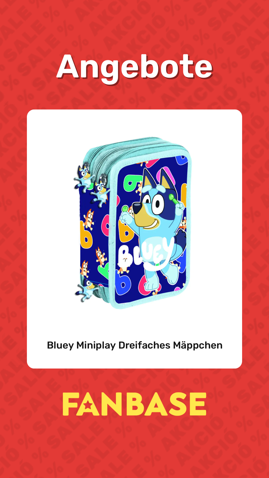 Angebote: Bluey Miniplay Dreifaches Mäppchen