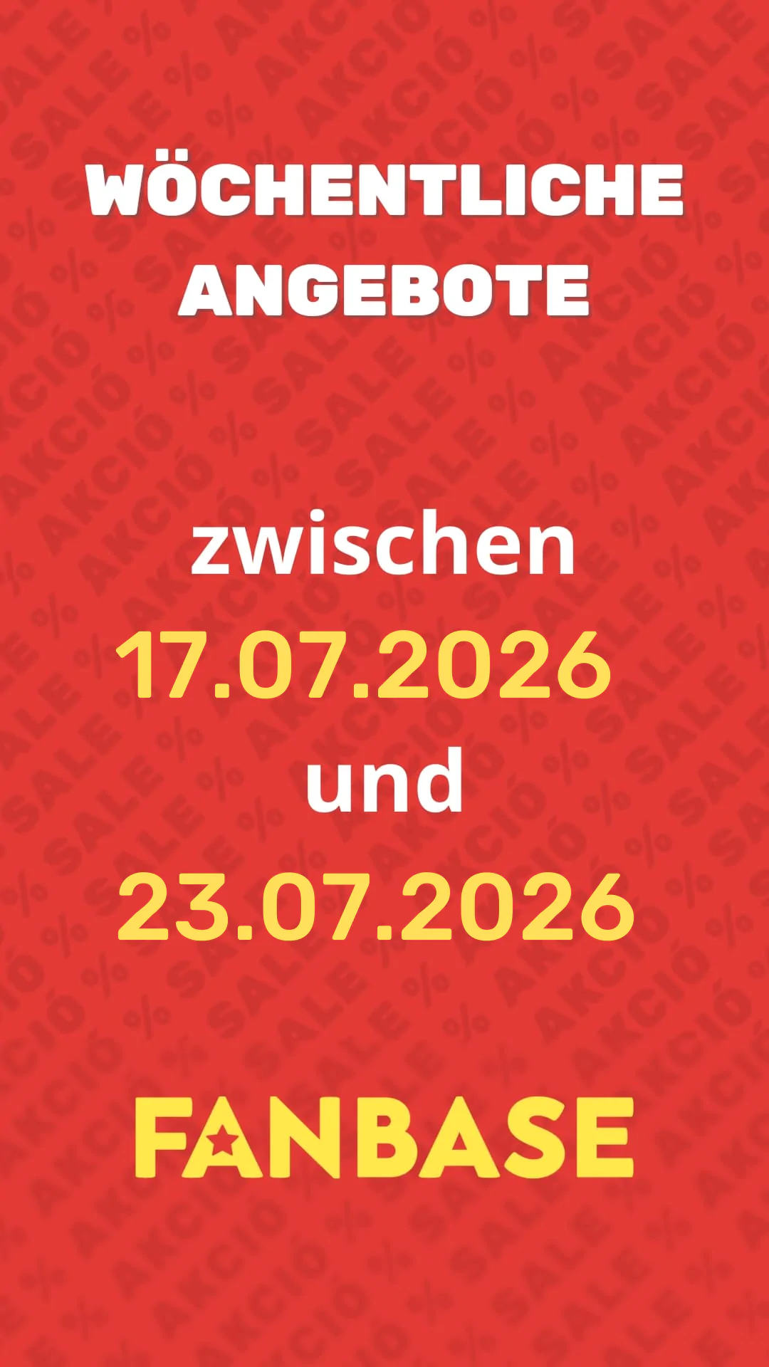 Wöchentliche Angebote zwishen 17.07. und 23.07.