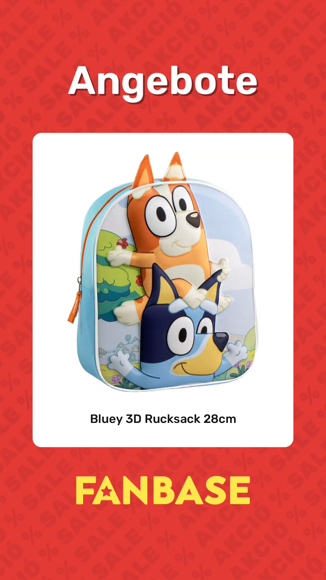 Angebote: Bluey 3D Rucksack 28cm