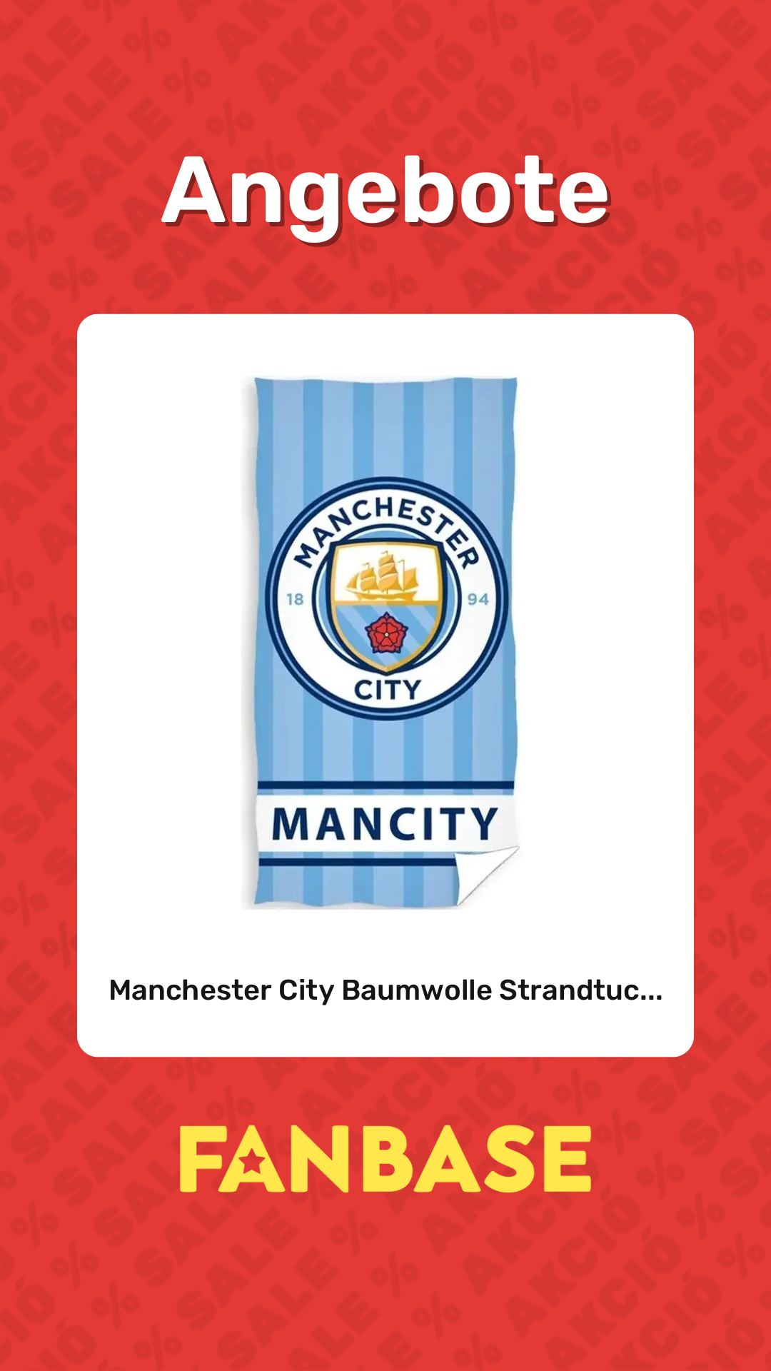 Angebote: Manchester City Baumwolle Strandtuc...