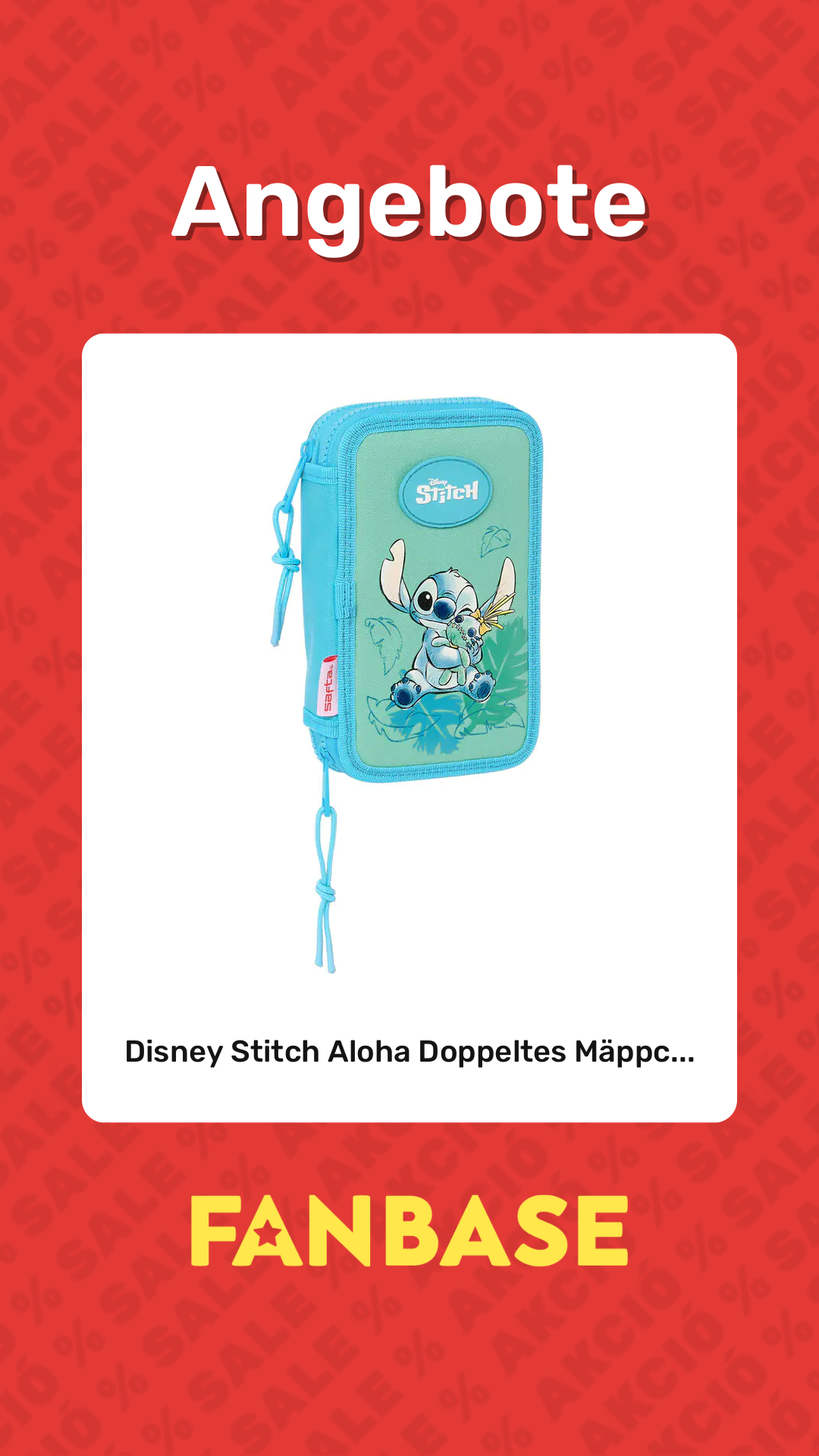 Angebote: Disney Stitch Aloha Doppeltes Mäppc...