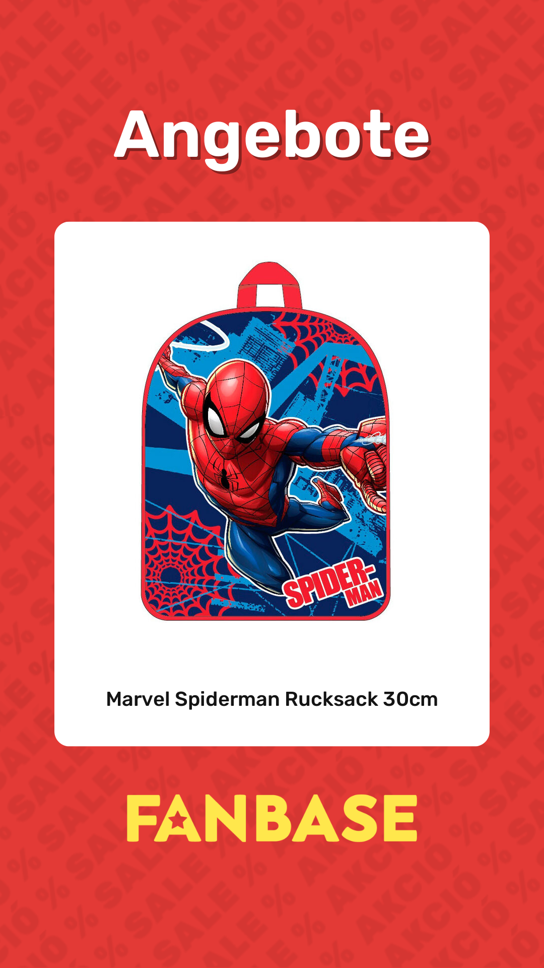 Angebote: Marvel Spiderman Rucksack 30cm