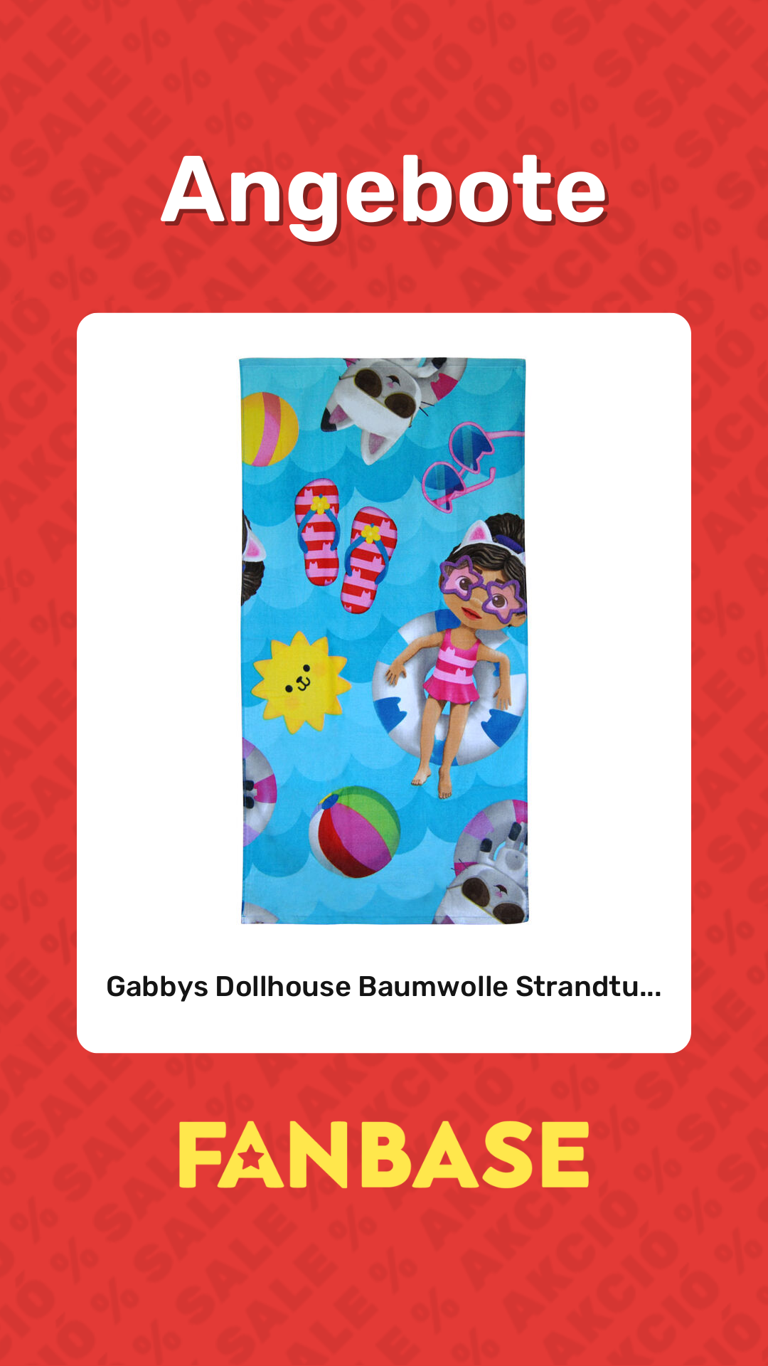 Angebote: Gabbys Dollhouse Baumwolle Strandtu...