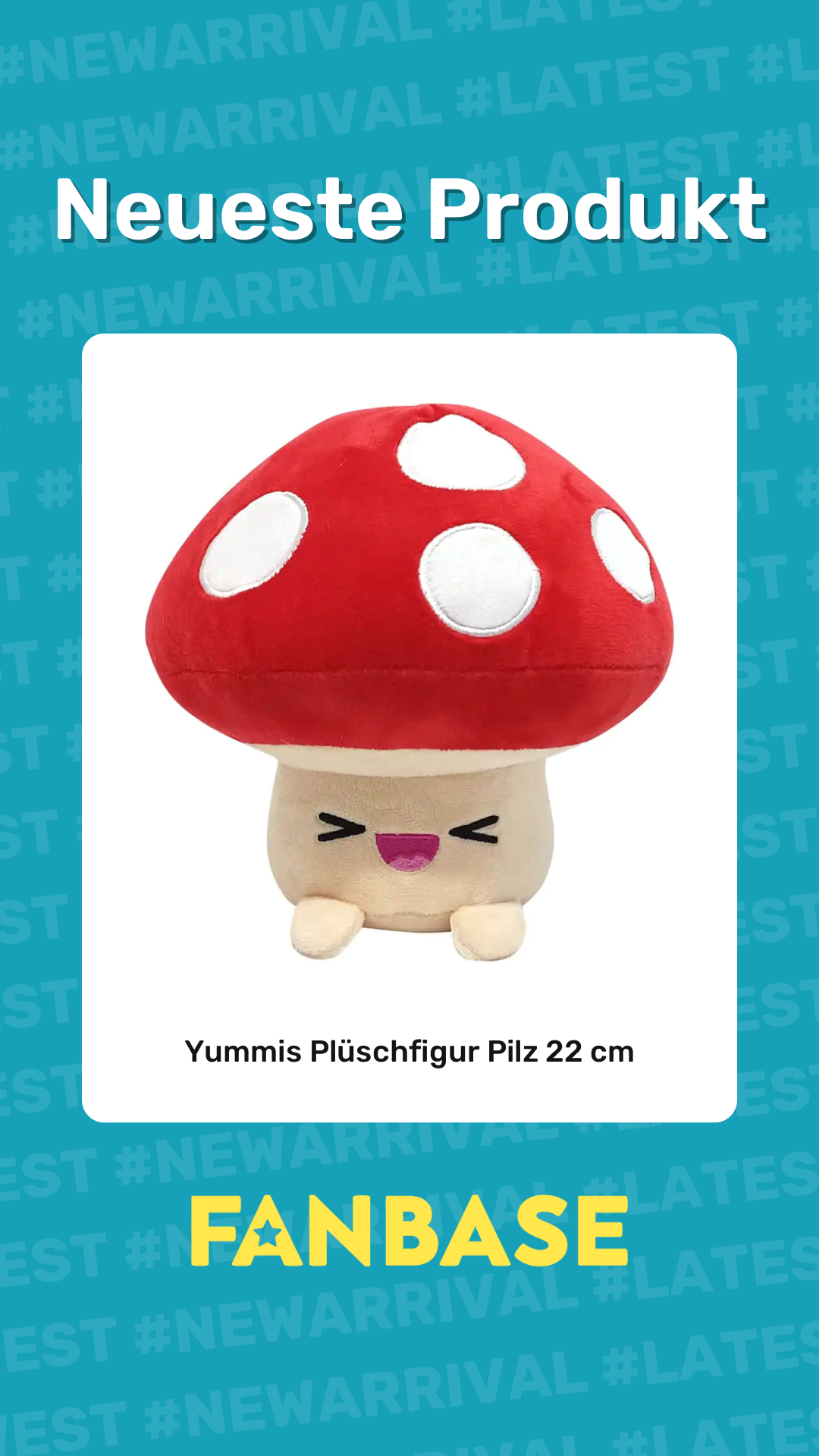 Neueste Produkt: Yummis Plüschfigur Pilz 22 cm