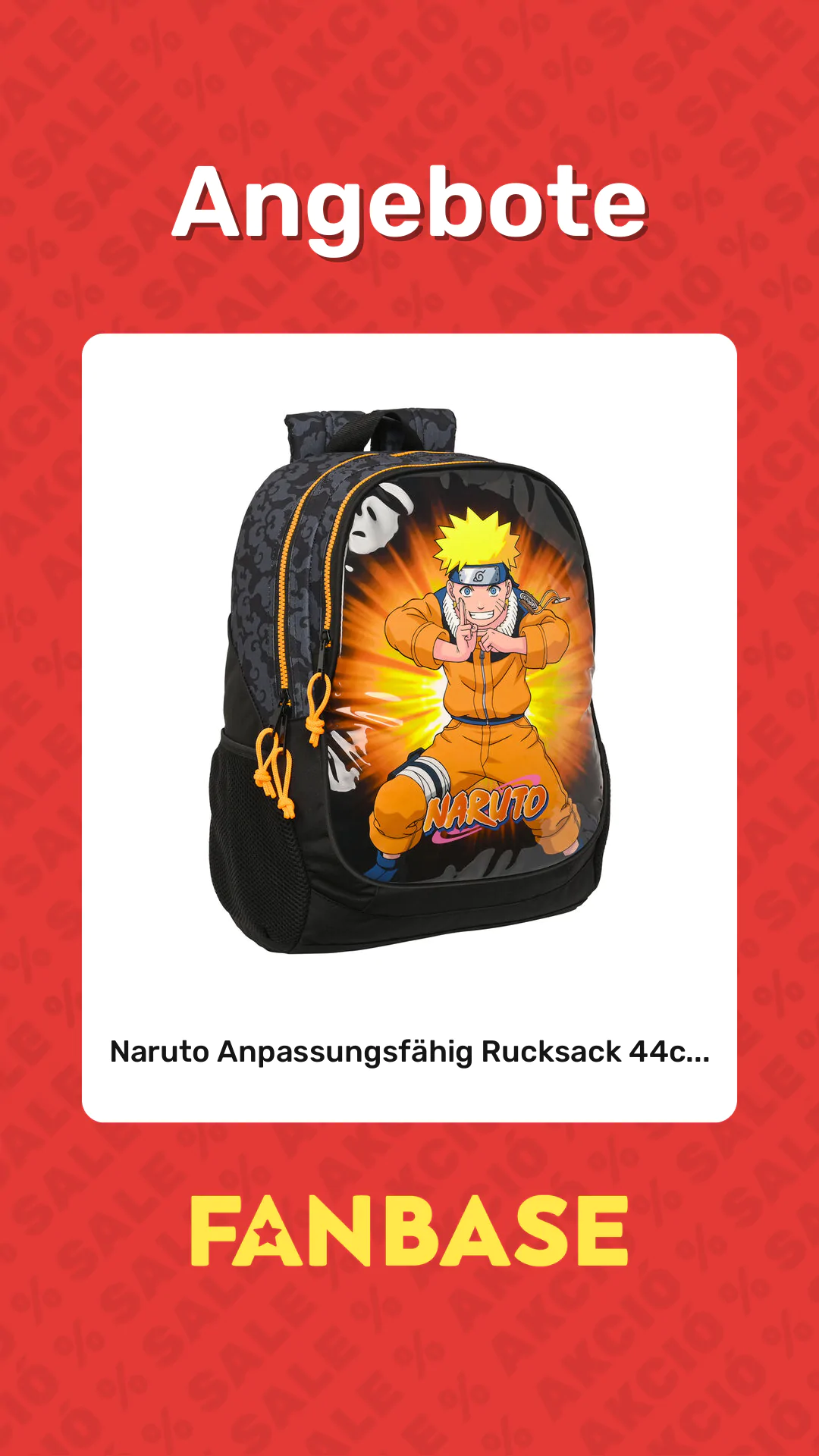 Angebote: Naruto Anpassungsfähig Rucksack 44c...