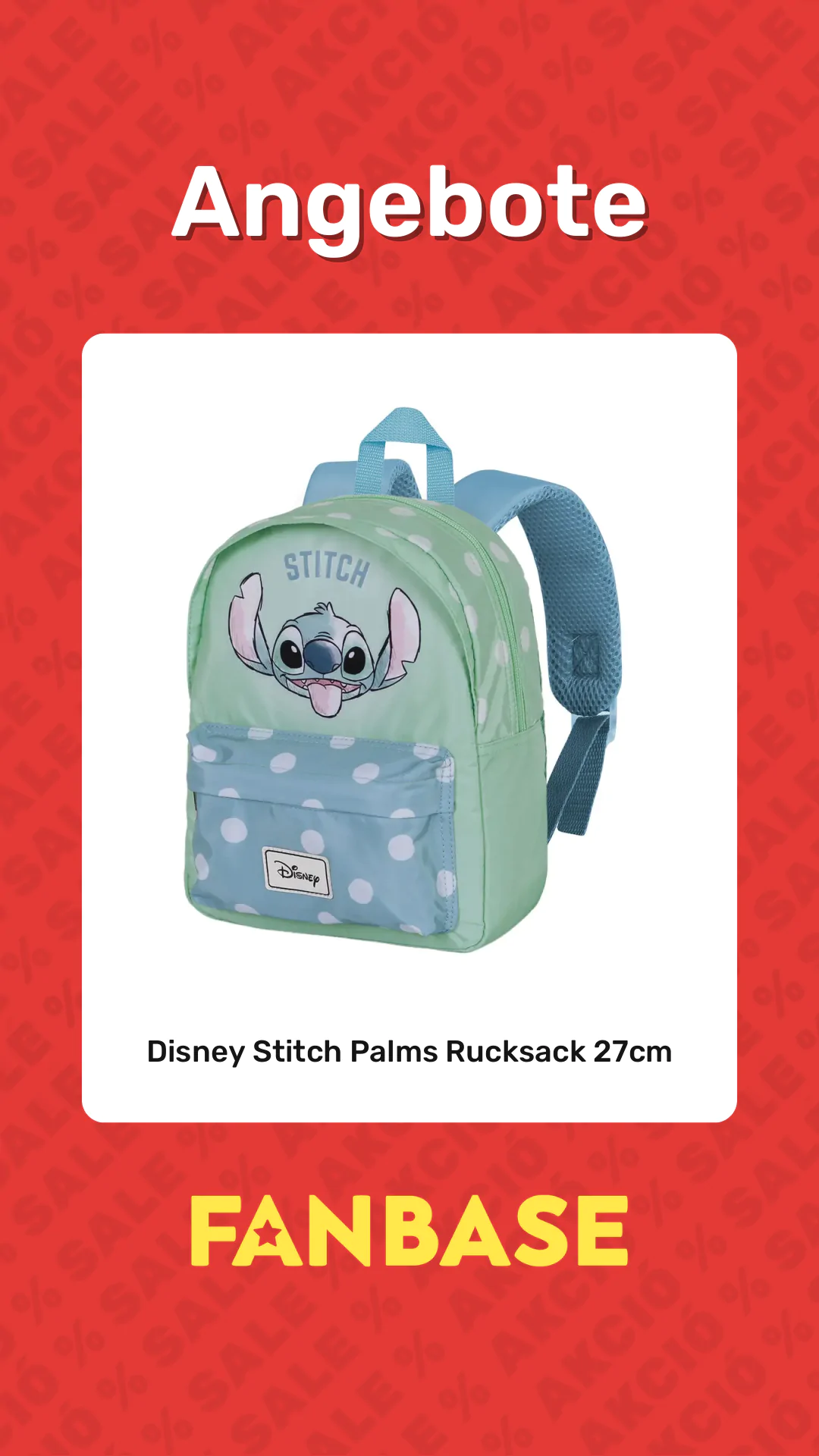 Angebote: Disney Stitch Palms Rucksack 27cm
