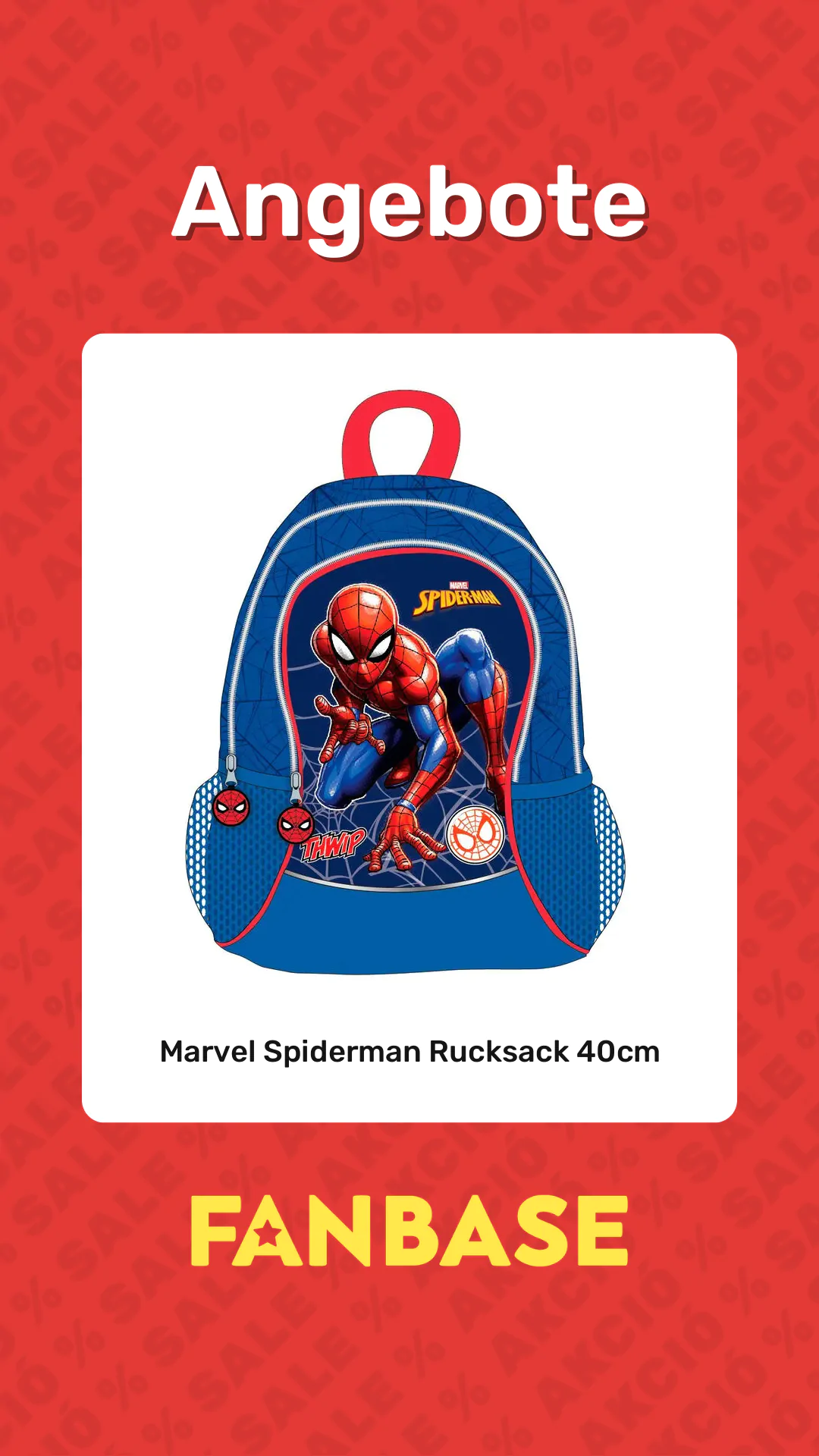 Angebote: Marvel Spiderman Rucksack 40cm