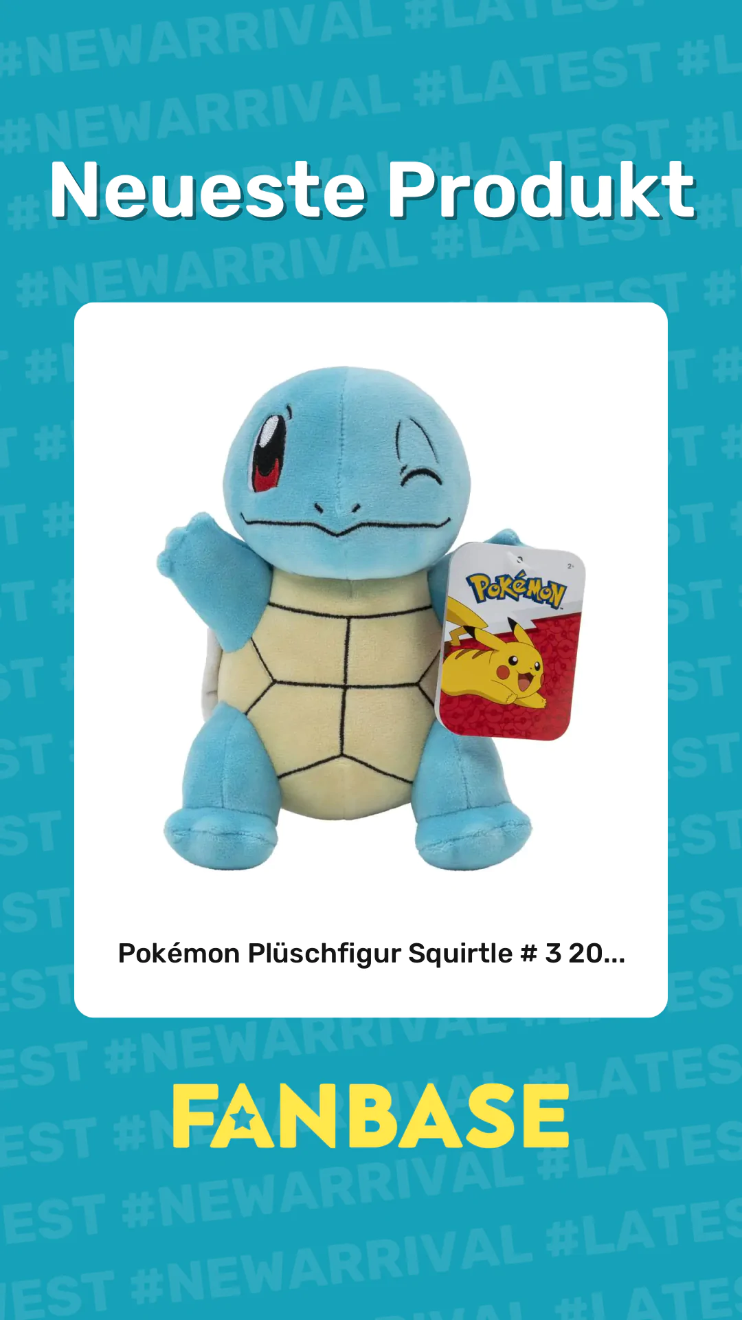 Neueste Produkt: Pokémon Plüschfigur Squirtle # 3 20...